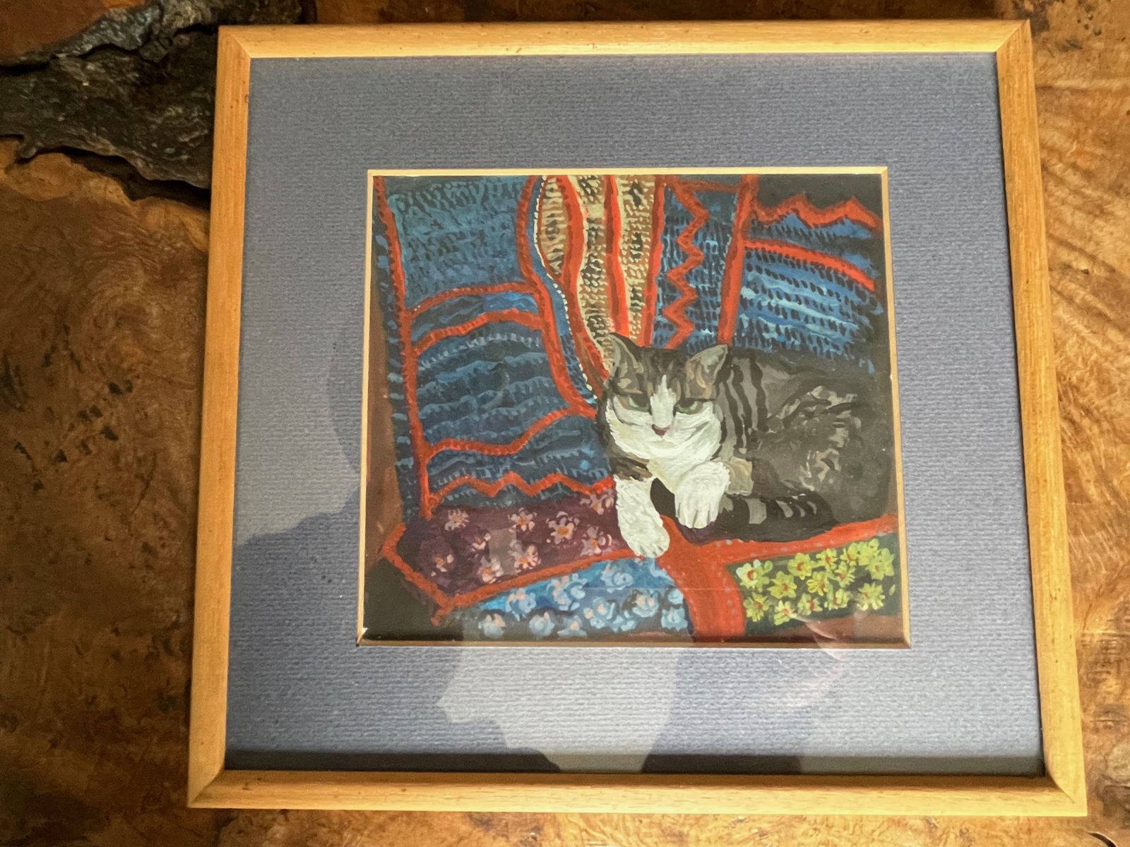 Penny On The Thai Coat. Gouache Painting By Margaret Chinn photo furniture
