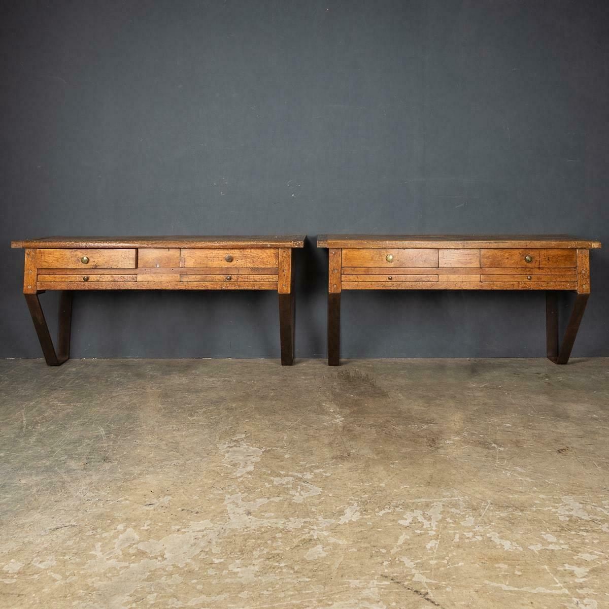 20th Century French Walnut Jewellery Makers Benches, C.1920 photo furniture