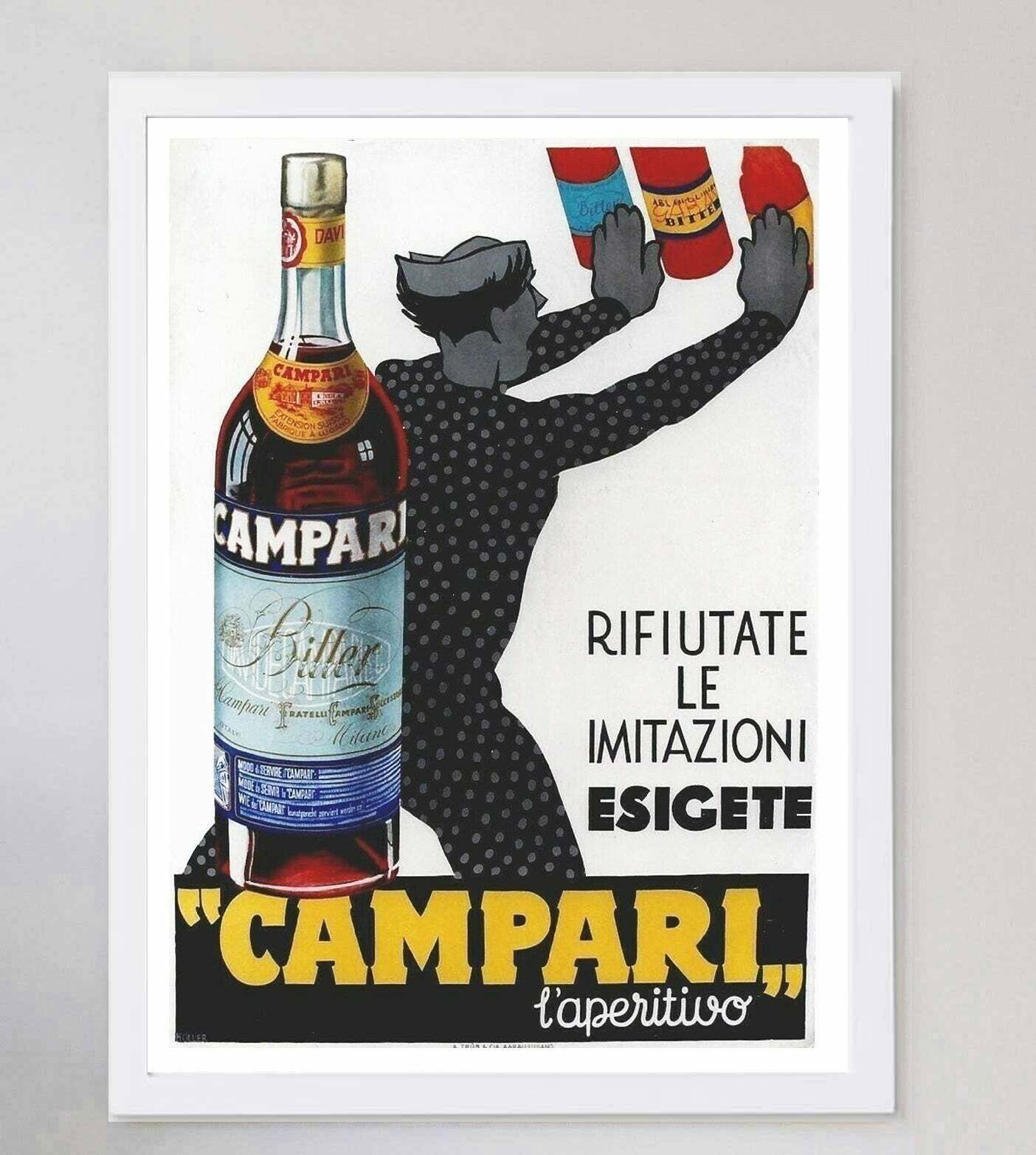 Campari The Aperitif   Koller Original Vintage Poster photo for sale