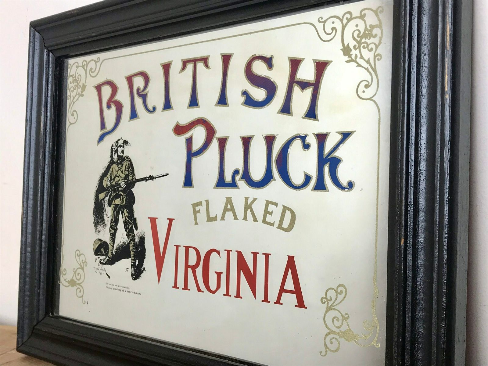 Antique British Pluck Flaked Virginia Tobacco Cigarettes Advertising War Collectibles Piece photo 225.0