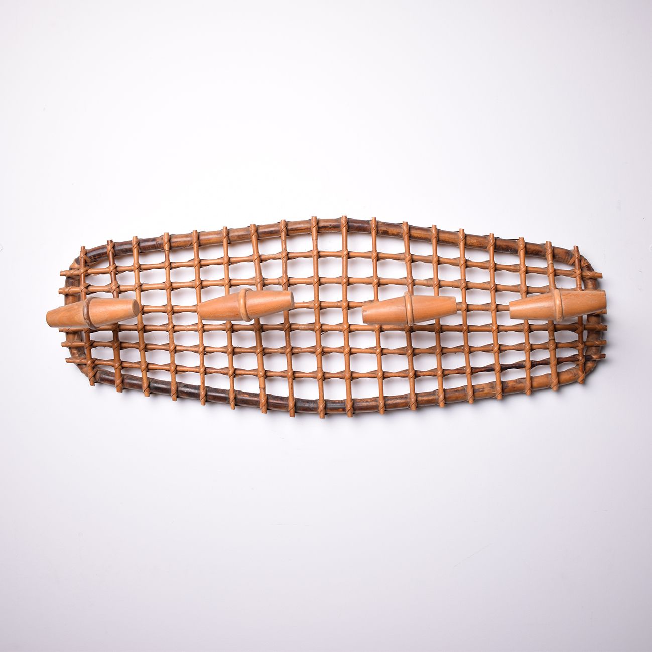 Olaf Von Bohr Bamboo & Rattan Coat Rack Hanger, Italy, 1950s photo furniture