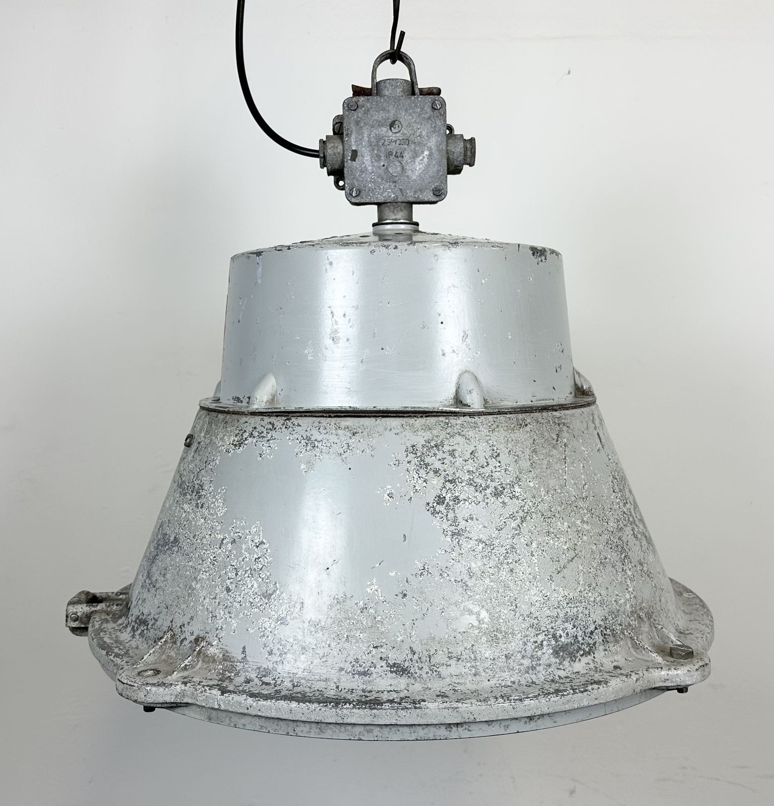 Industrial Polish Cast Aluminium Factory Pendant Lamp From Mesko, 1970s photo furniture