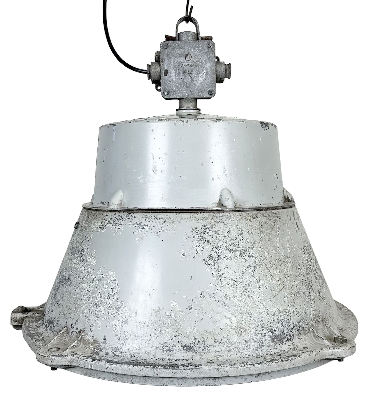 Industrial Polish Cast Aluminium Factory Pendant Lamp From Mesko, 1970s