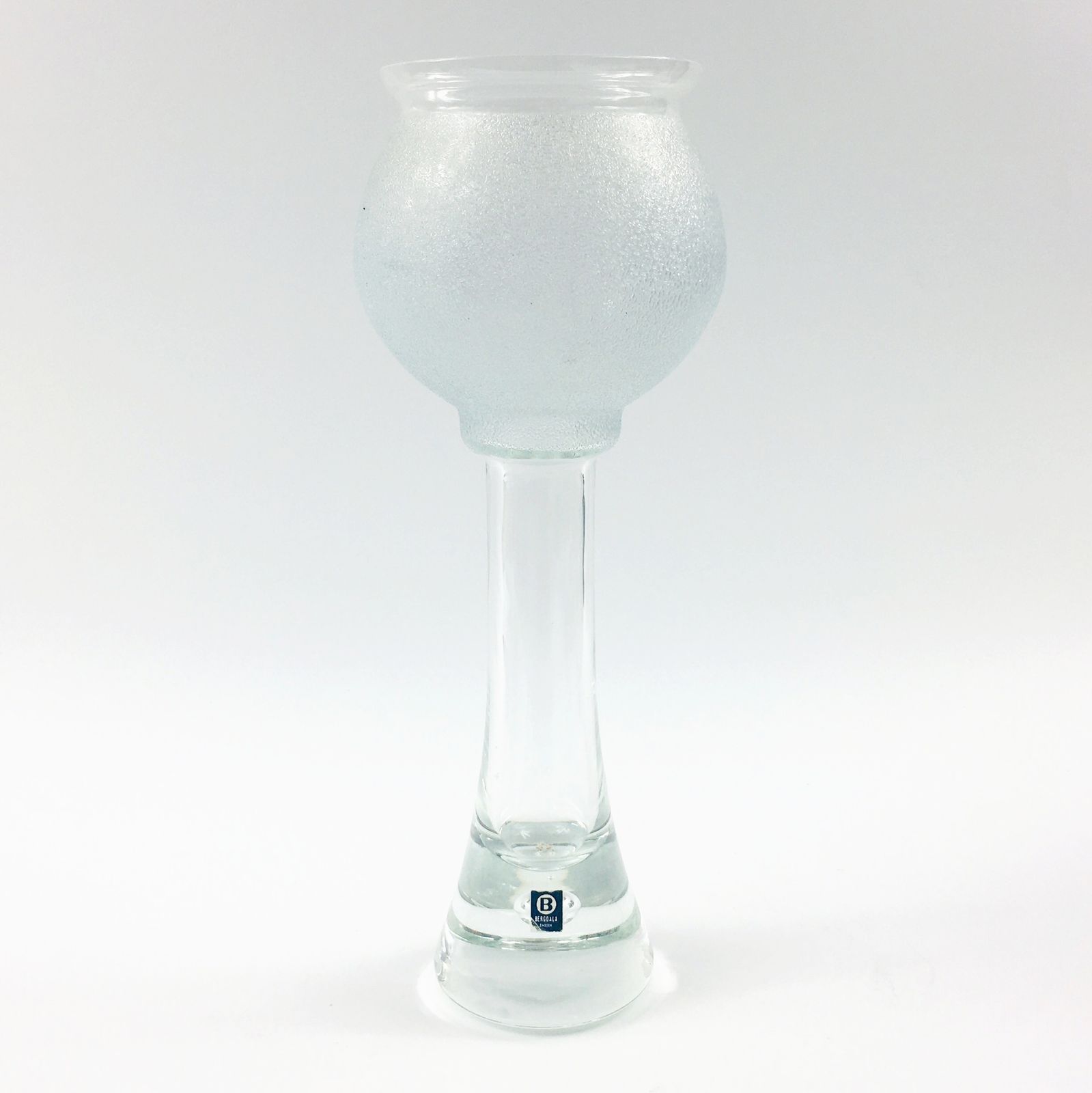 Scandinavische Minimalistische Glazen Vaas Van Bergdala, Zweden, Jaren 1970