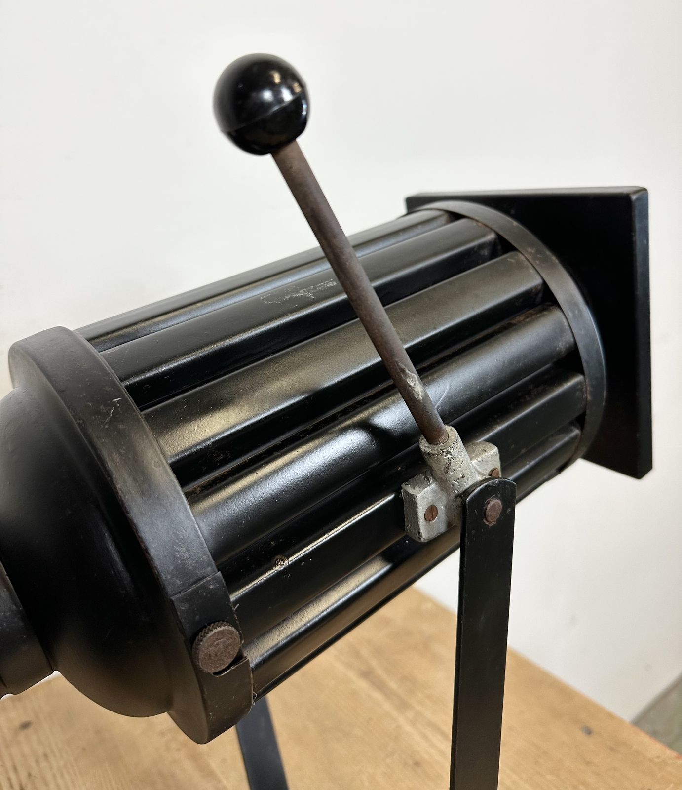 photo buy Vintage Black Theatre Spotlight Table Lamp, 1960s
