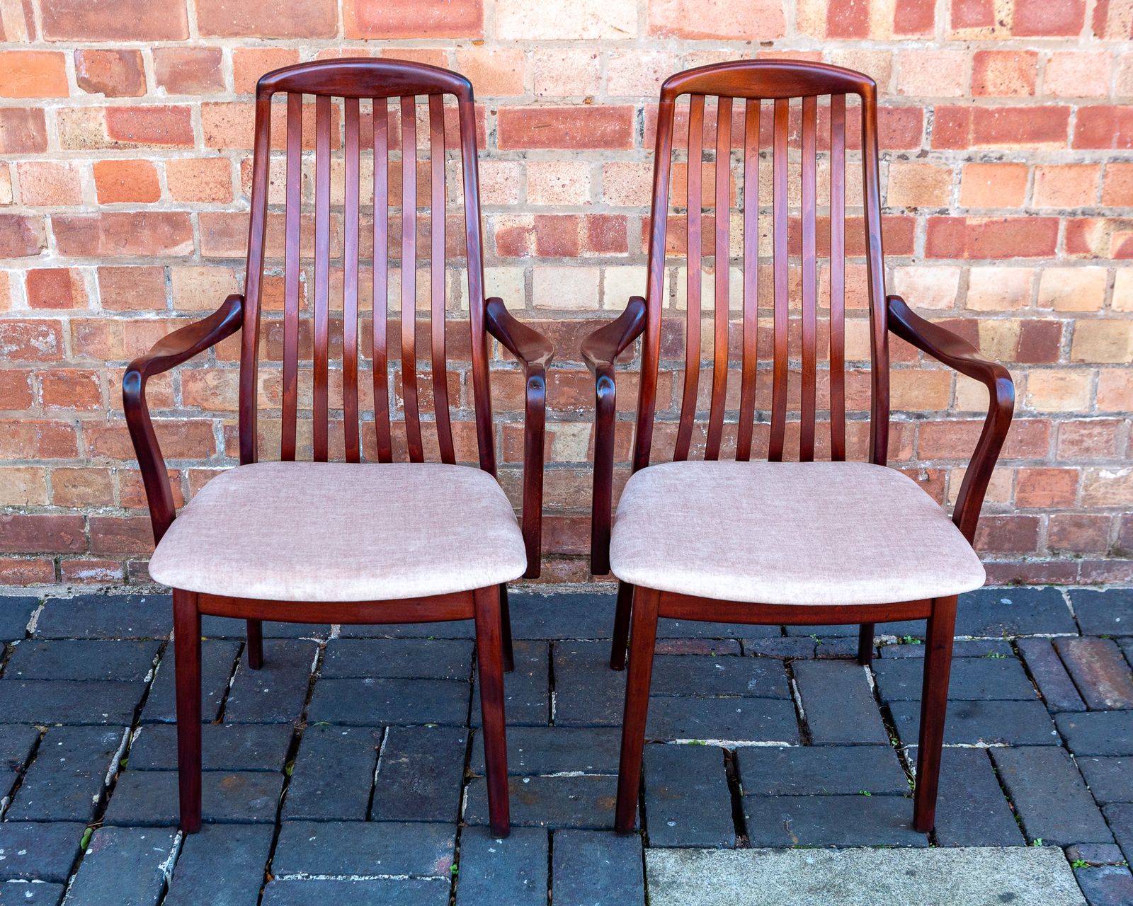 Furniture Rosewood Danish Carver Chairs Pair By Preben Schou High Back Mid Century Scandinavian Dining Chairs Mcm Scandi Japandi Danish Dining Chairs 1970s photo