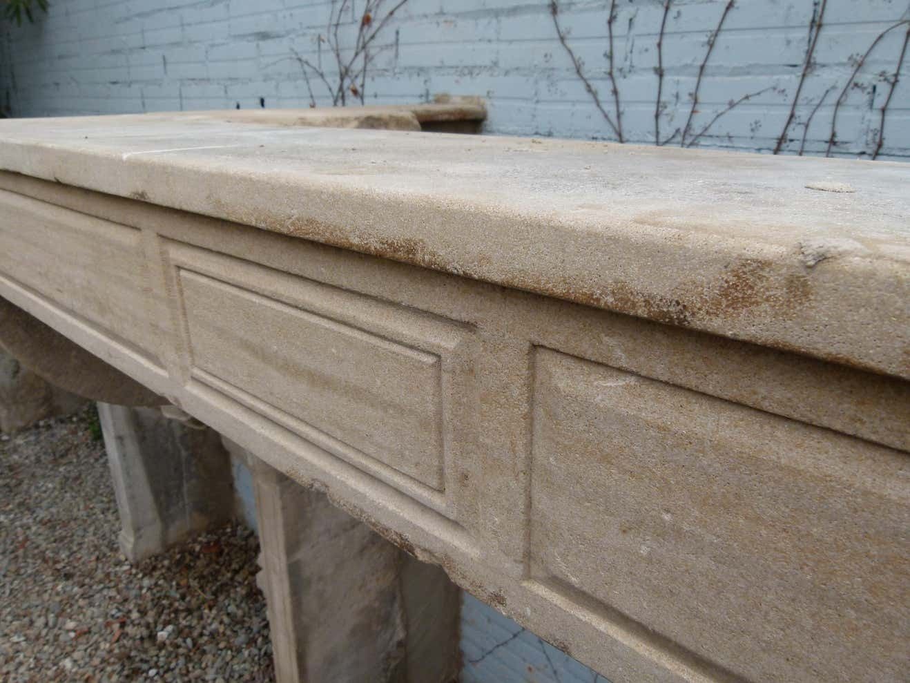 White French Limestone Fireplace Mantel photo buy