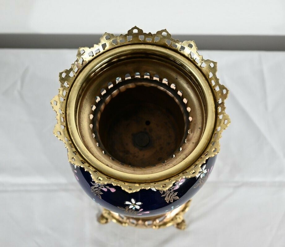 Ceramic And Gilt Bronze Vase, Manufacture Boch Frères Keramis – Late 19th Century photo Home Decor