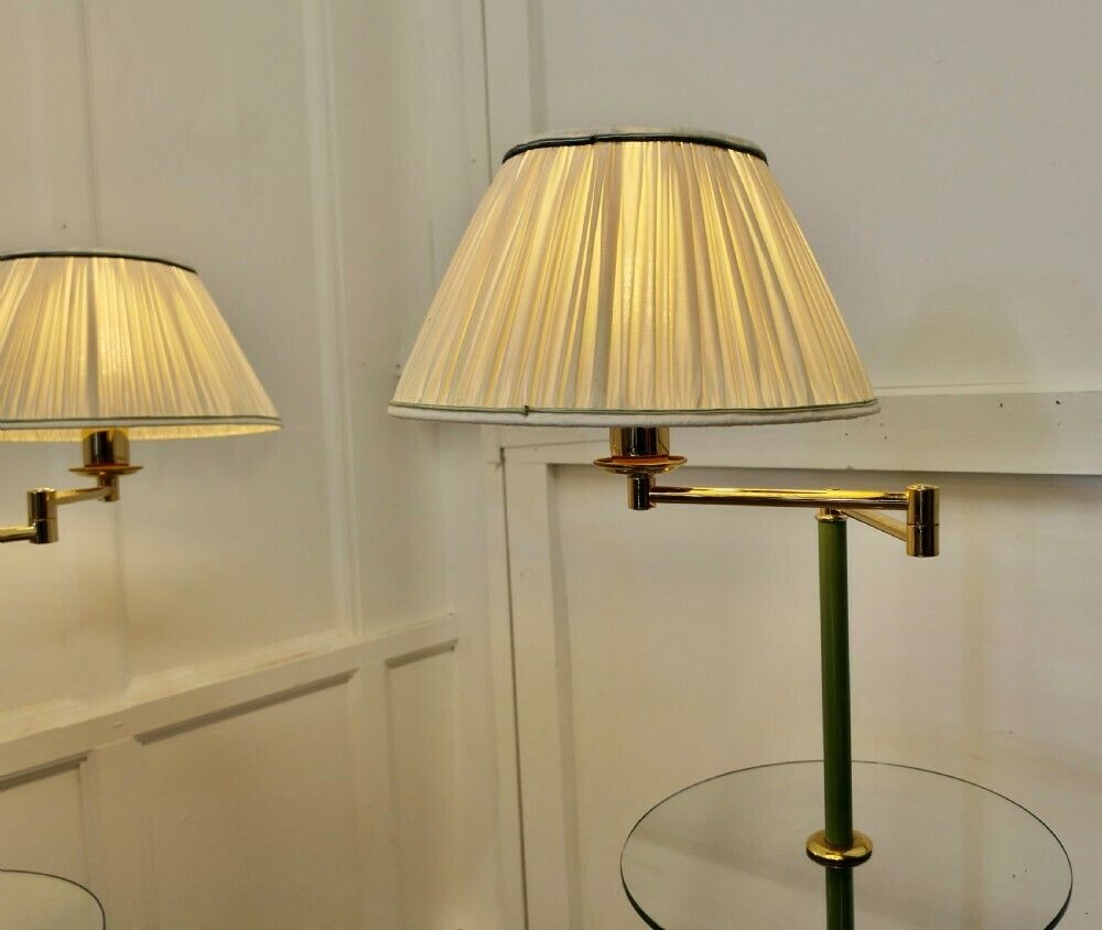 A Pair Of French Art Deco Adjustable Swing Arm Floor Lamps photo furniture
