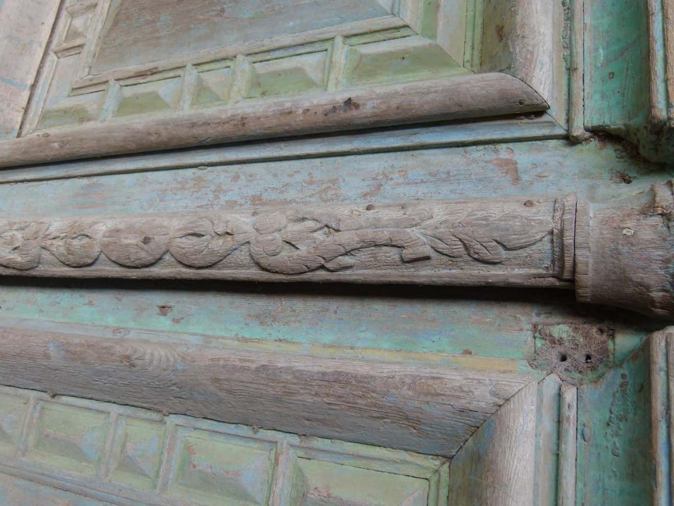photo furniture 19th Century Wooden Double Front Door In Art Nouveau Style