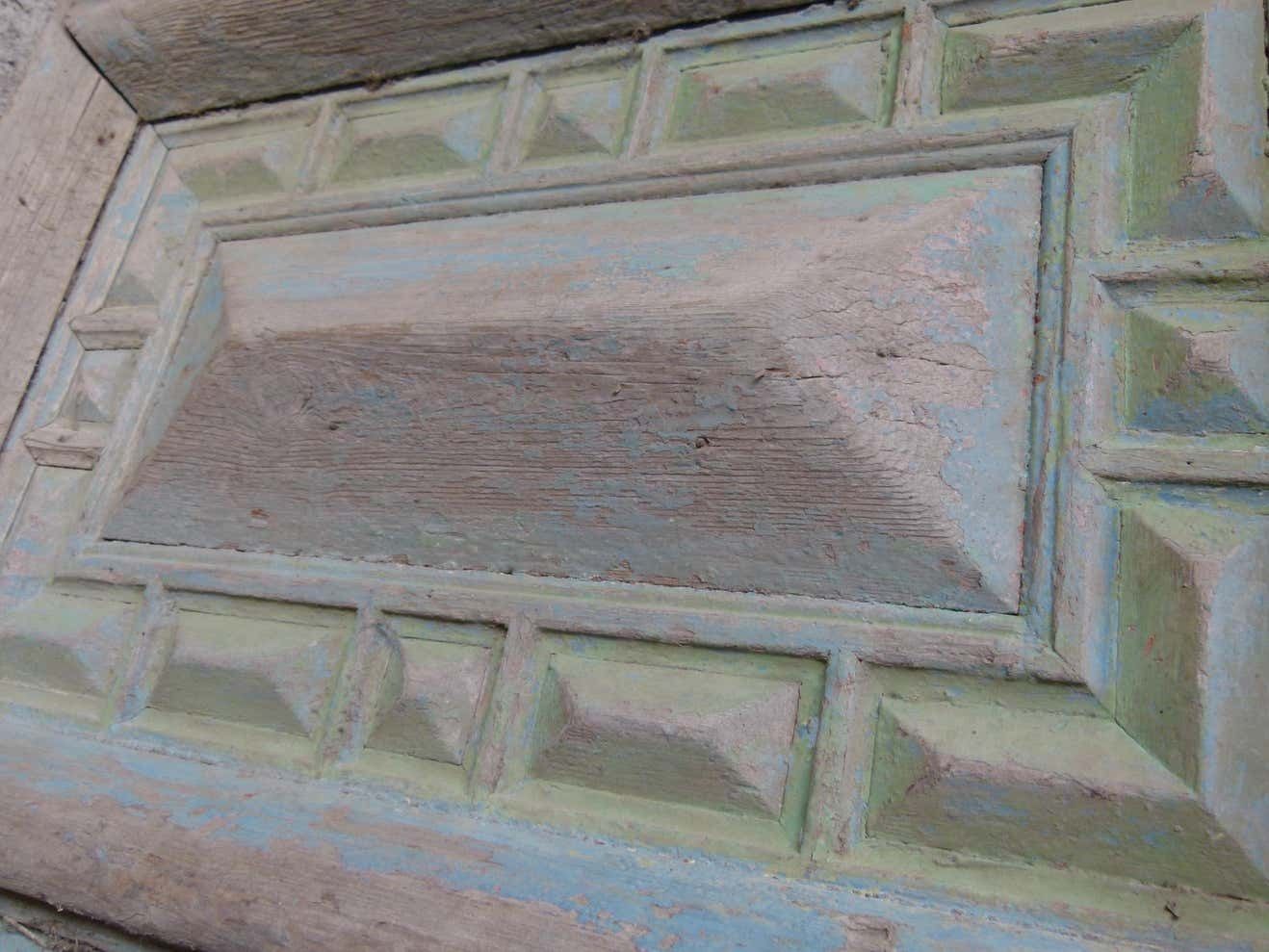 photo for sale 19th Century Wooden Double Front Door In Art Nouveau Style