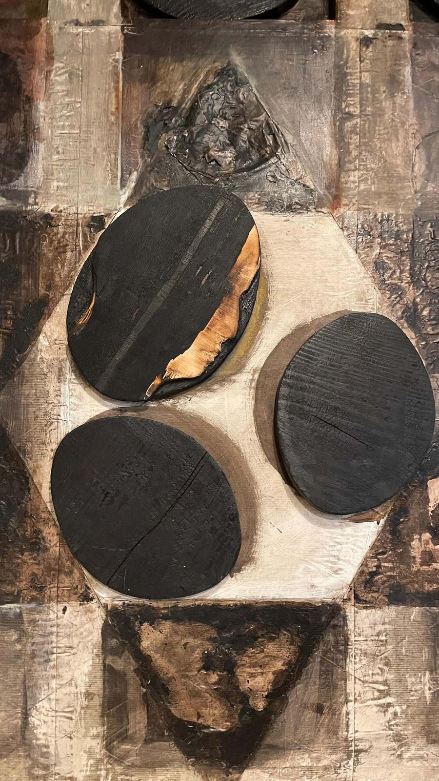 Bruno Ceccobelli "Tris In Bis" Mixed Media Art, 1989,Italy. Contemporany Art photo furniture