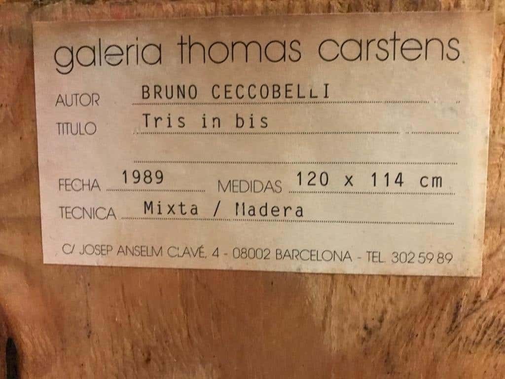 Bruno Ceccobelli "Tris In Bis" Mixed Media Art, 1989,Italy. Contemporany Art photo buy