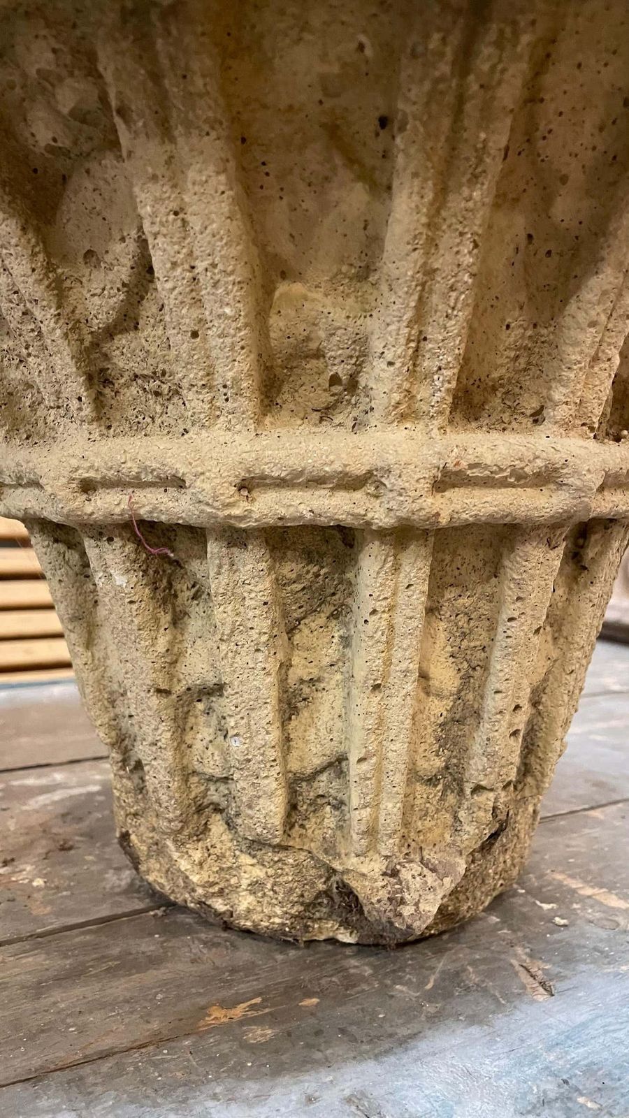 Pair Of Decorative Fruit Filled Garden Urns In Reconstituted Stone From France photo Garden Decor