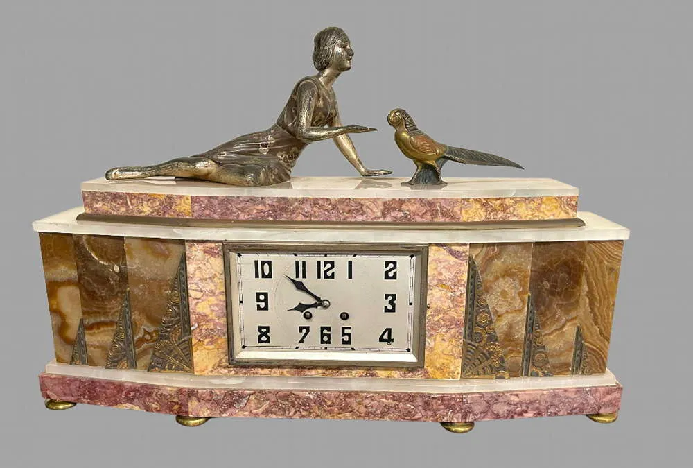 An Attractive French Art Deco Clock By M Secondo photo vinterior