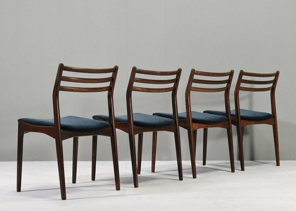 photo for sale Scandinavian Danish Dining Chairs By Johannes Andersen, Denmark, 1960s, Set Of 4