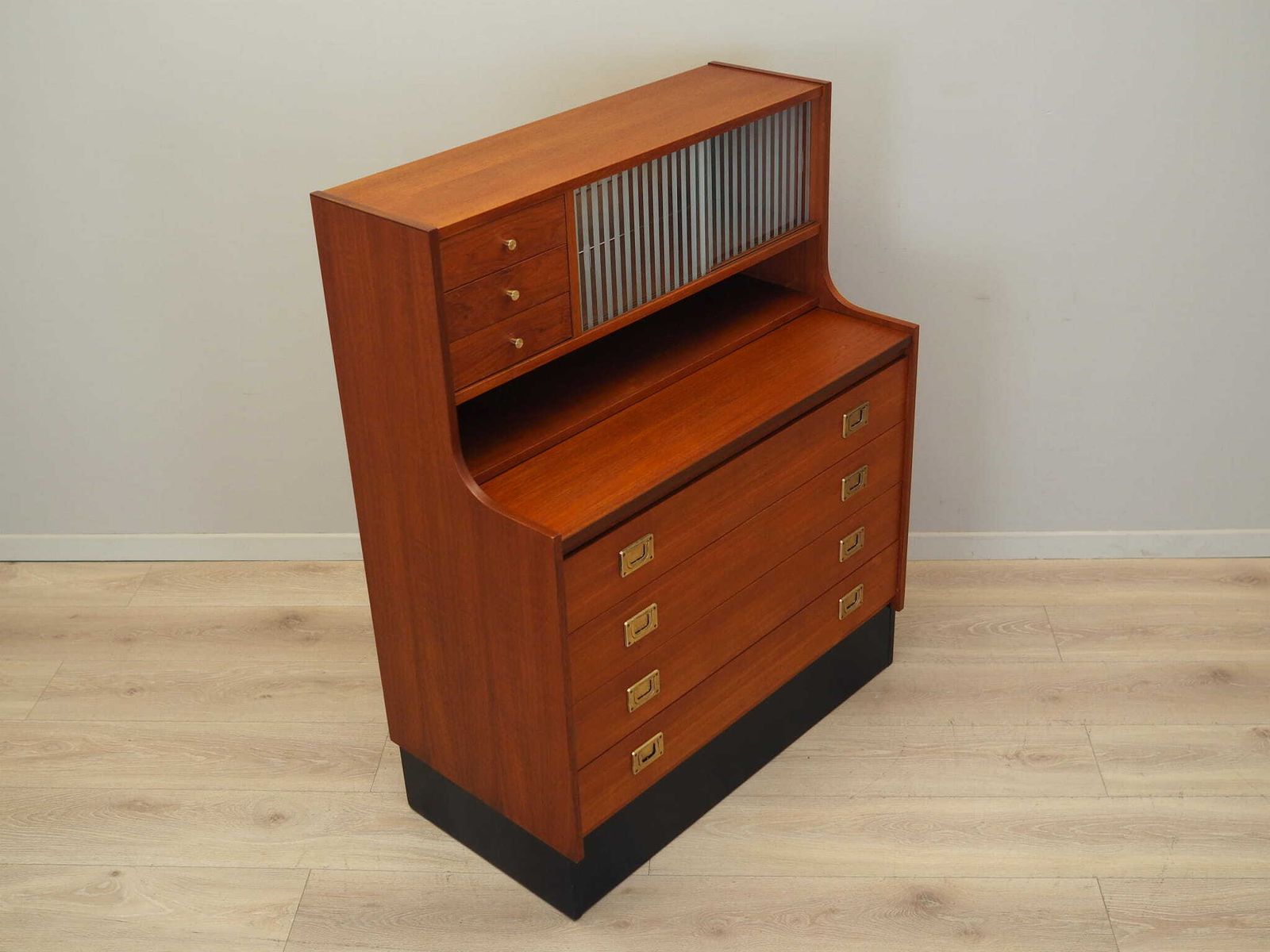Teakhouten Secretaire, Deens Design, Jaren 1970, Productie: Denemarken photo vinterior