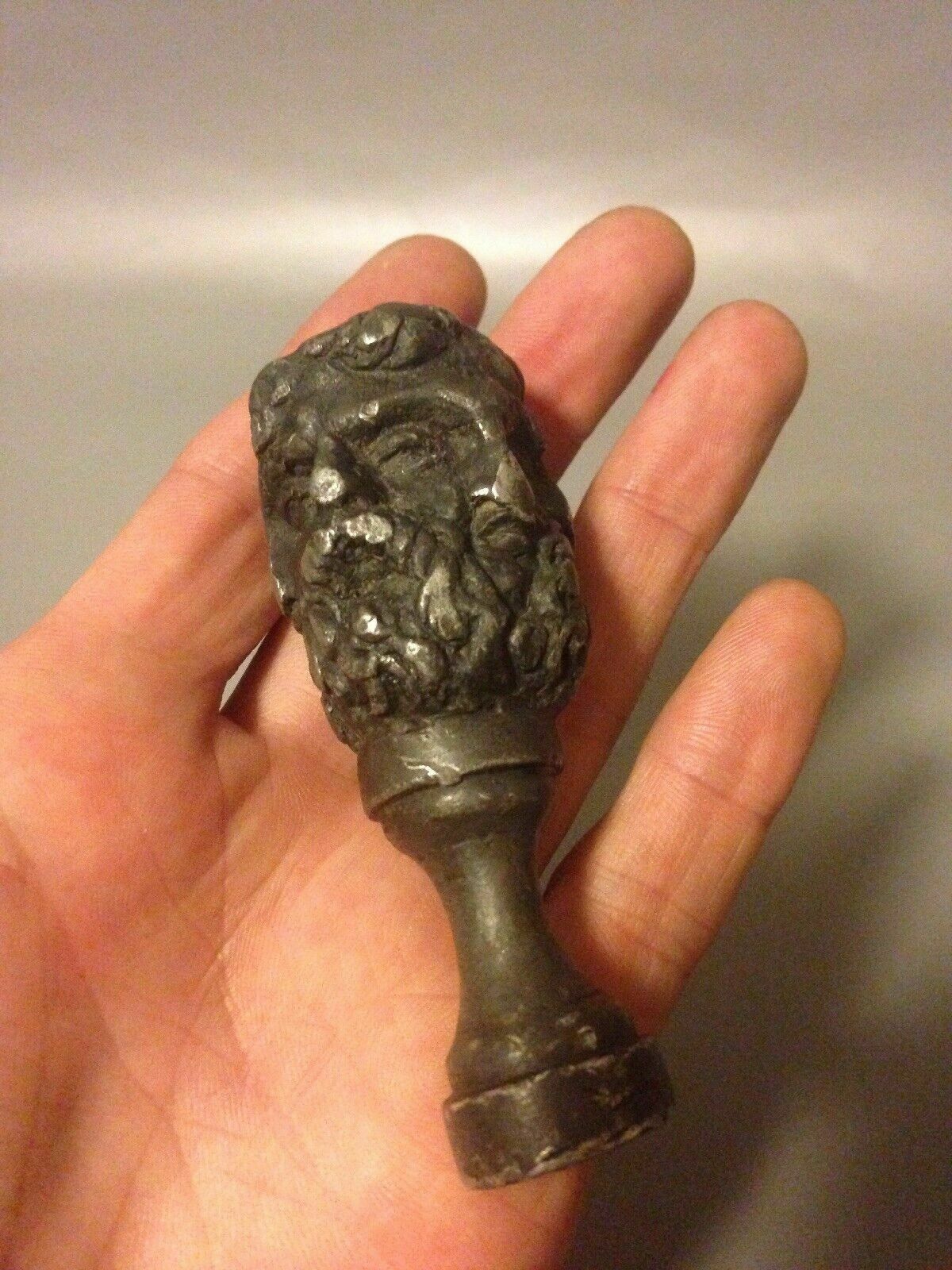 17th/18th Century Lead Seal Or Pipe Tamper Celtic Deity Lugus Celtic Antique photo furniture
