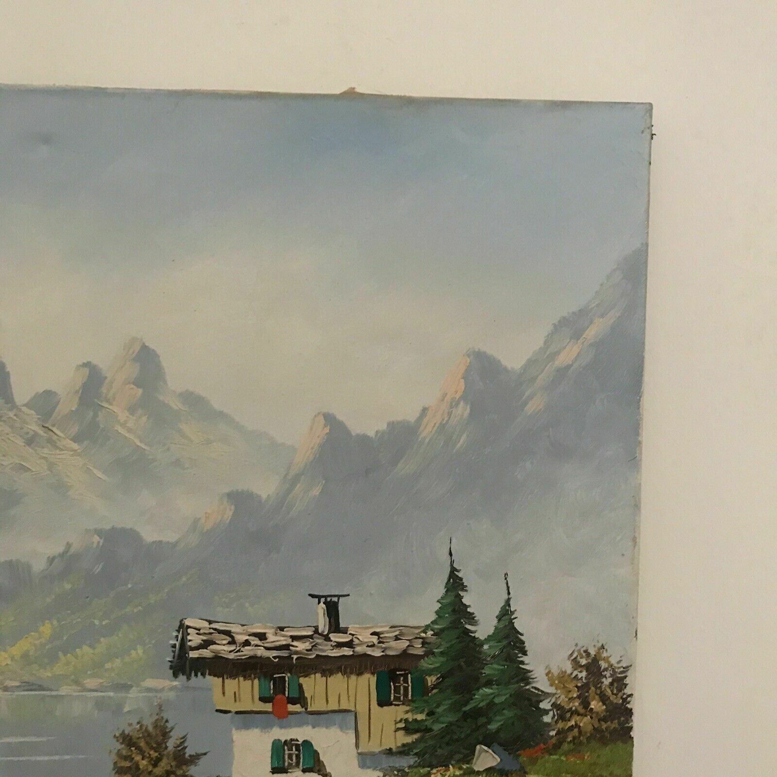 C J Cristallo Painting Dutch Canvas Mid 20th Century Vintage Original photo vinterior