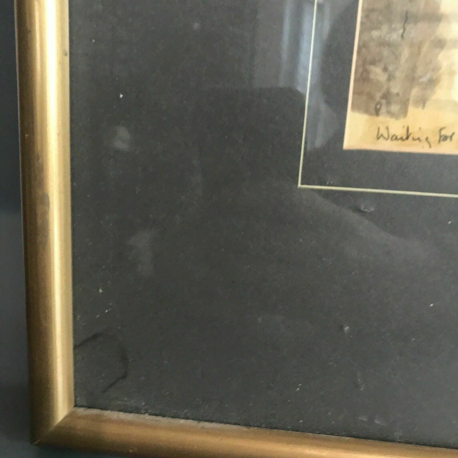 Joe Spark B.1896  1974 Ink Watercolour Waiting For The Tide Original Painting photo 75.0