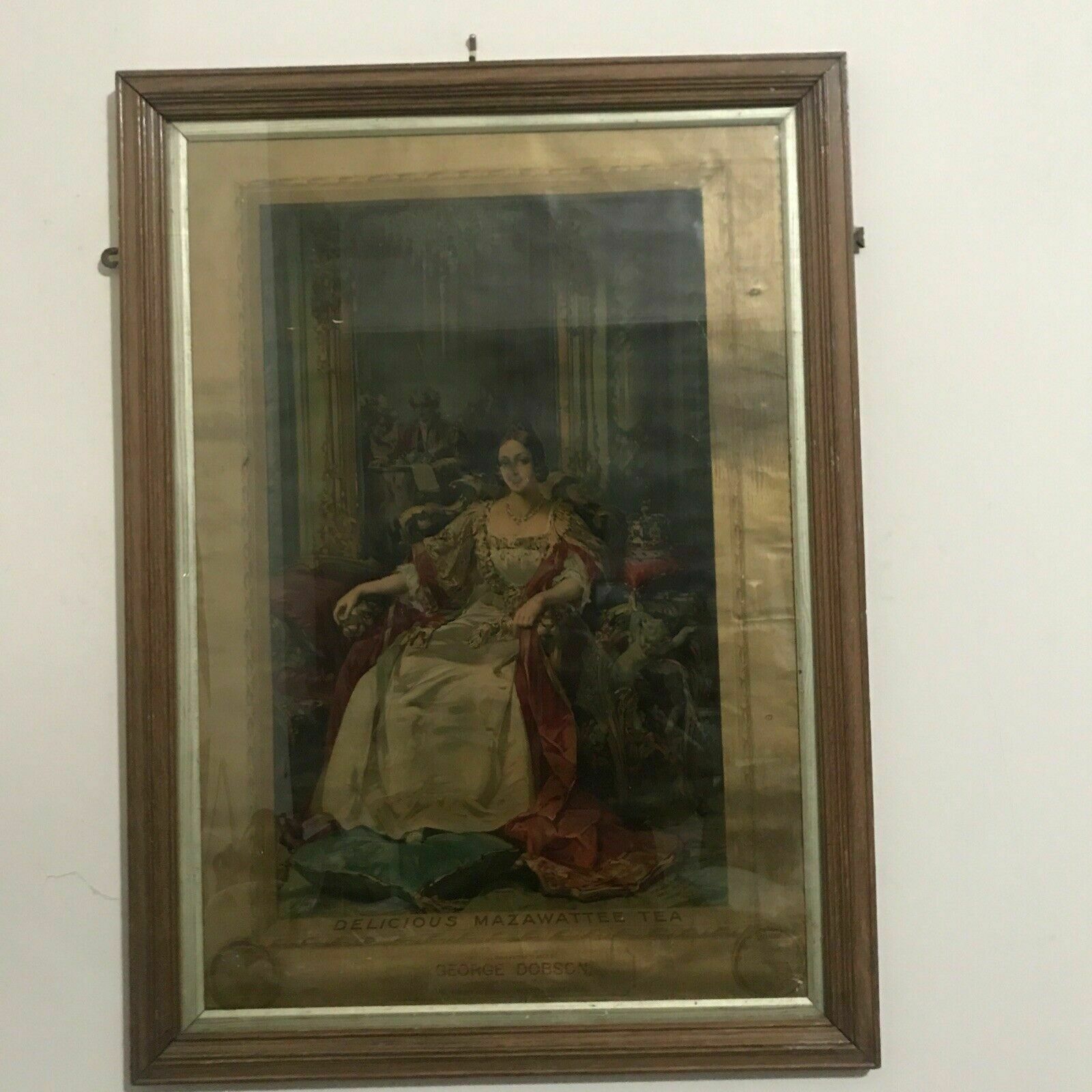 Antique Mazawattee Tea Poster Calender Queen Victoria 1898 Advertising Print photo furniture