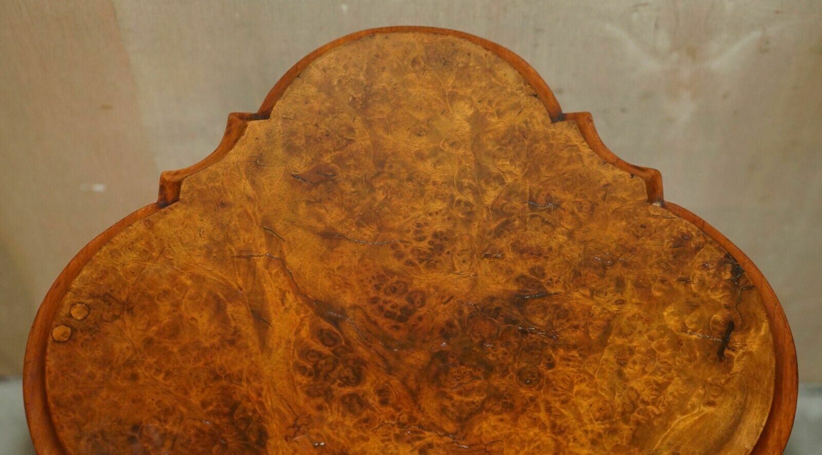 Pair Of Restored Victorian Burr Walnut Tripod Side End Lamp Tables Circa 1860 photo 2750.0