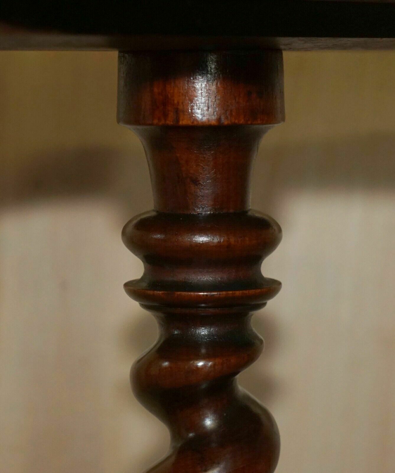 Pair Of Restored Victorian Burr Walnut Tripod Side End Lamp Tables Circa 1860 photo vintage
