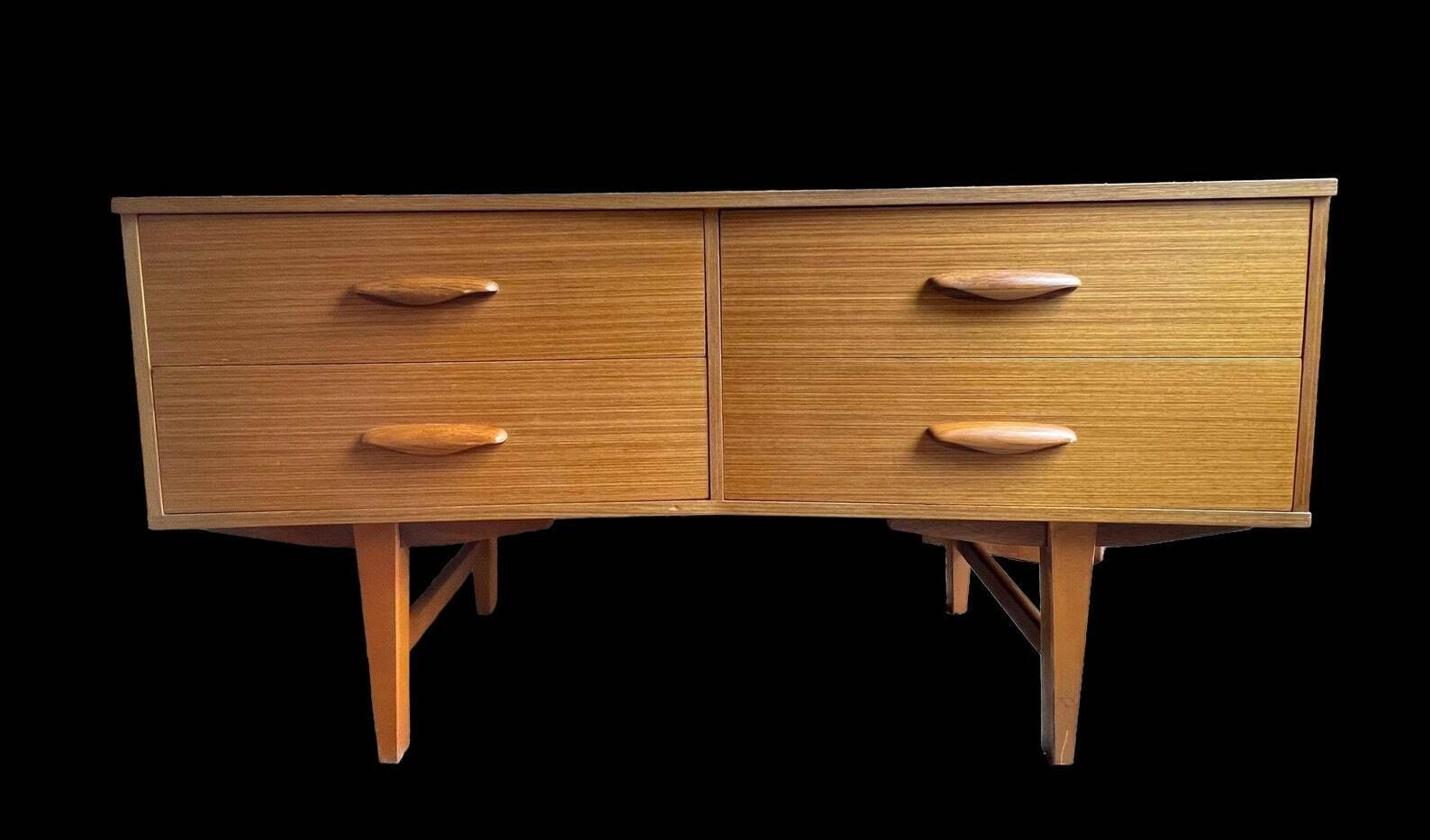 Mid Century Light Teak Sideboard Chest Of Drawers photo furniture