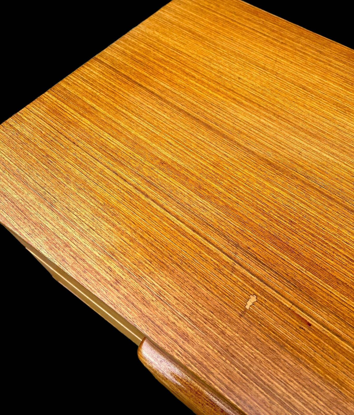 Mid Century Light Teak Sideboard Chest Of Drawers photo vintage