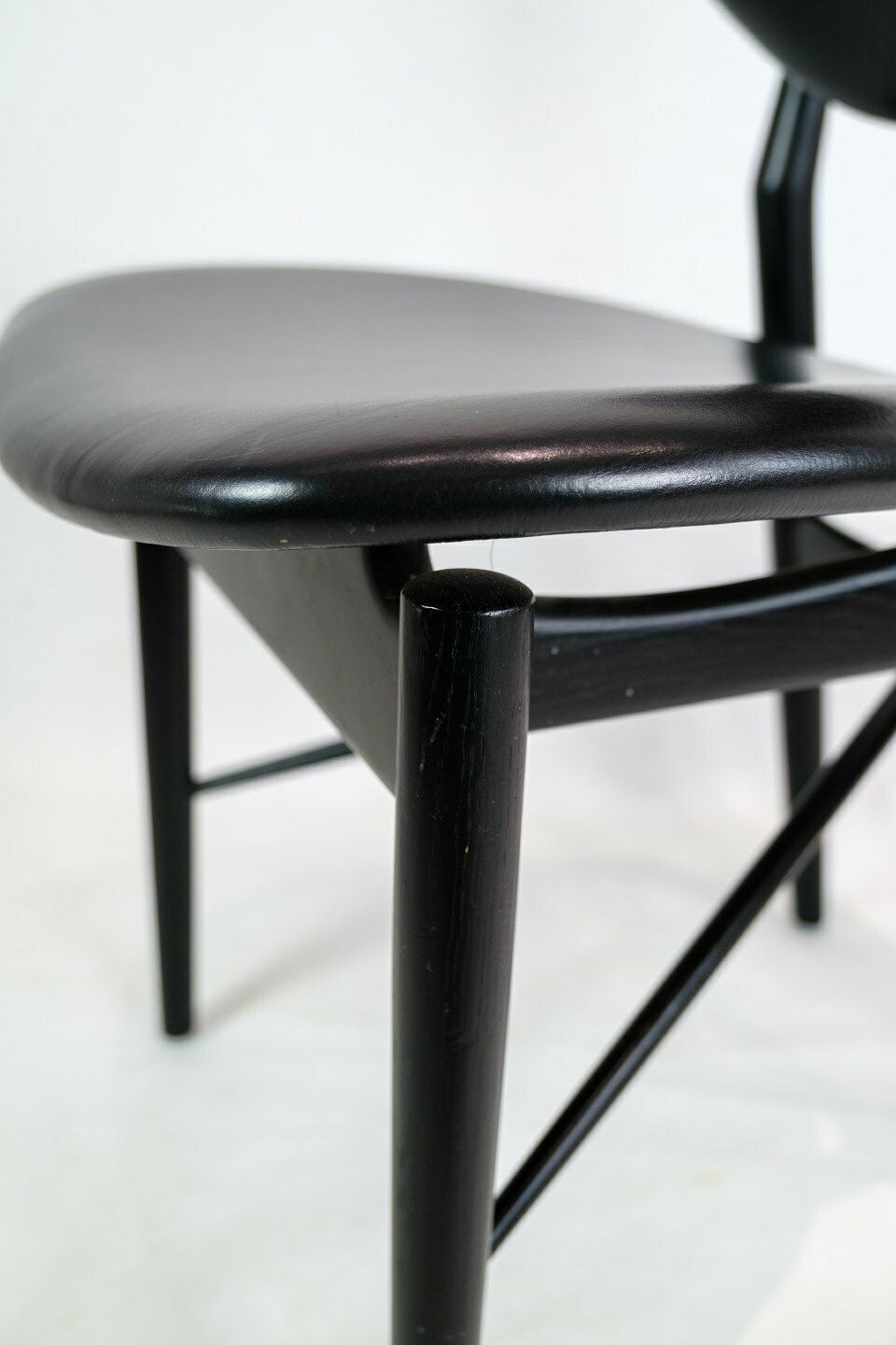 Chair Model 108 In Oak & Black Leather By Finn Juhl For House Of Finn Juhl photo Furniture