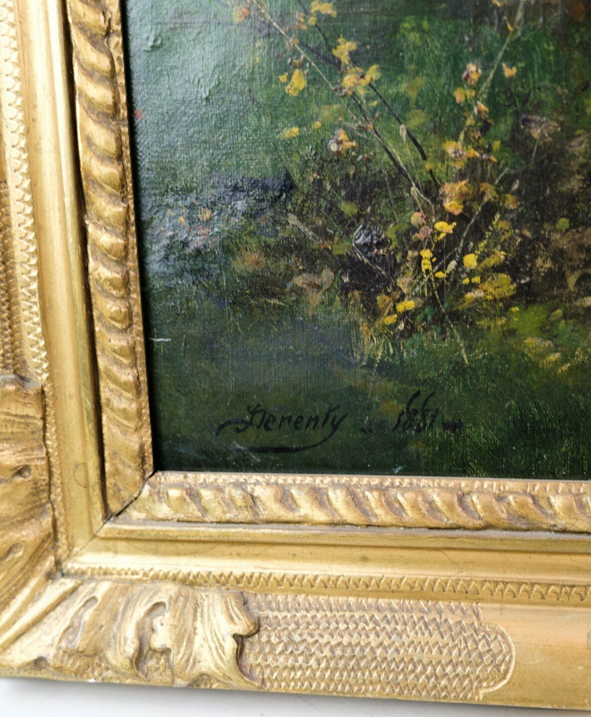 Oil Painting Landscape From 1881 photo furniture