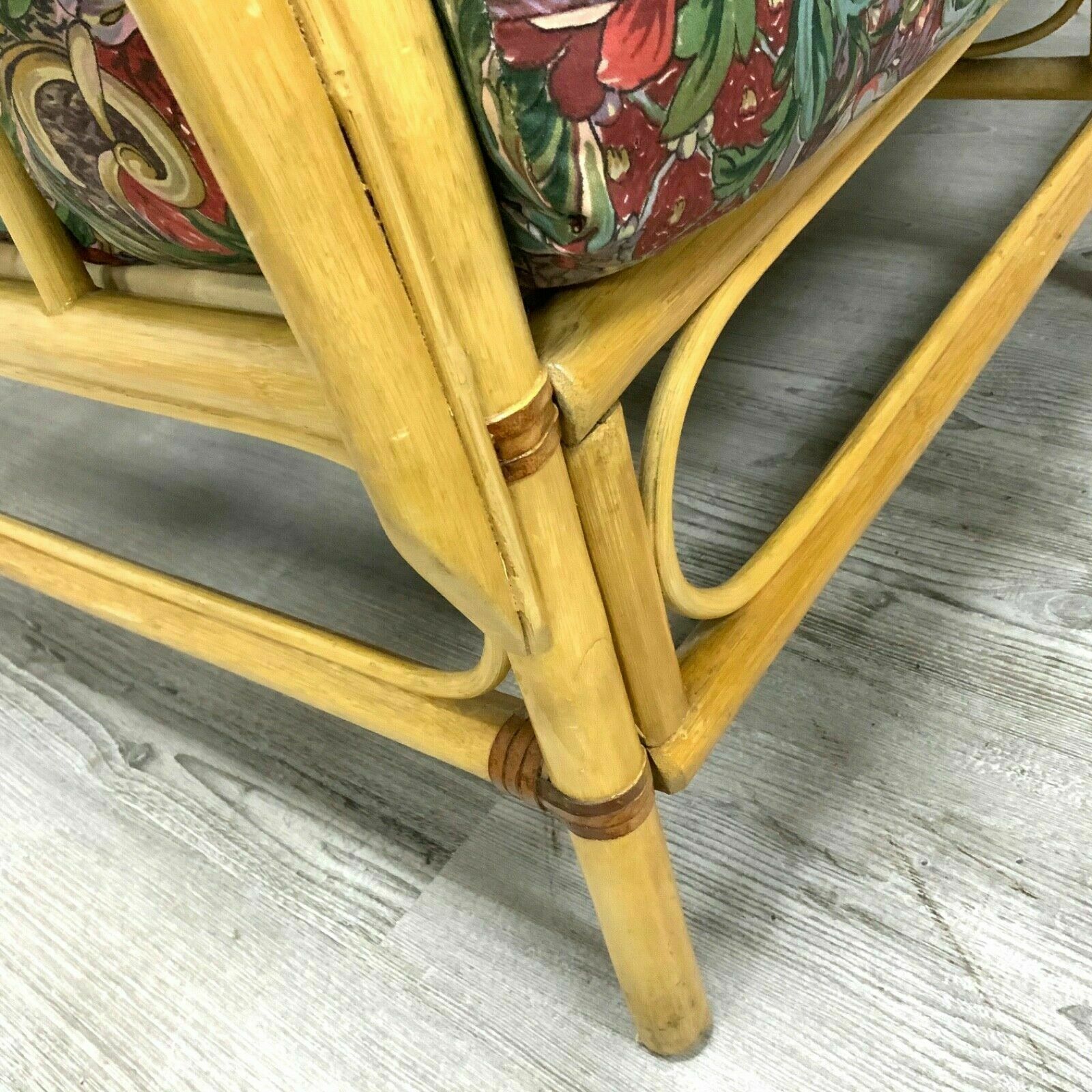 photo furniture A Mid Century Vintage Bamboo Two 2 Seater Sofa Settee 1970s