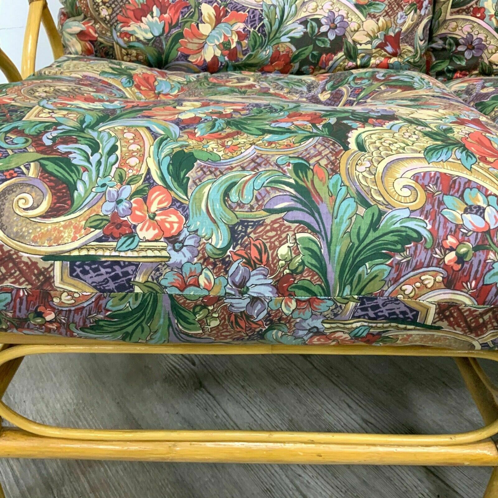 Furniture A Mid Century Vintage Bamboo Two 2 Seater Sofa Settee 1970s photo