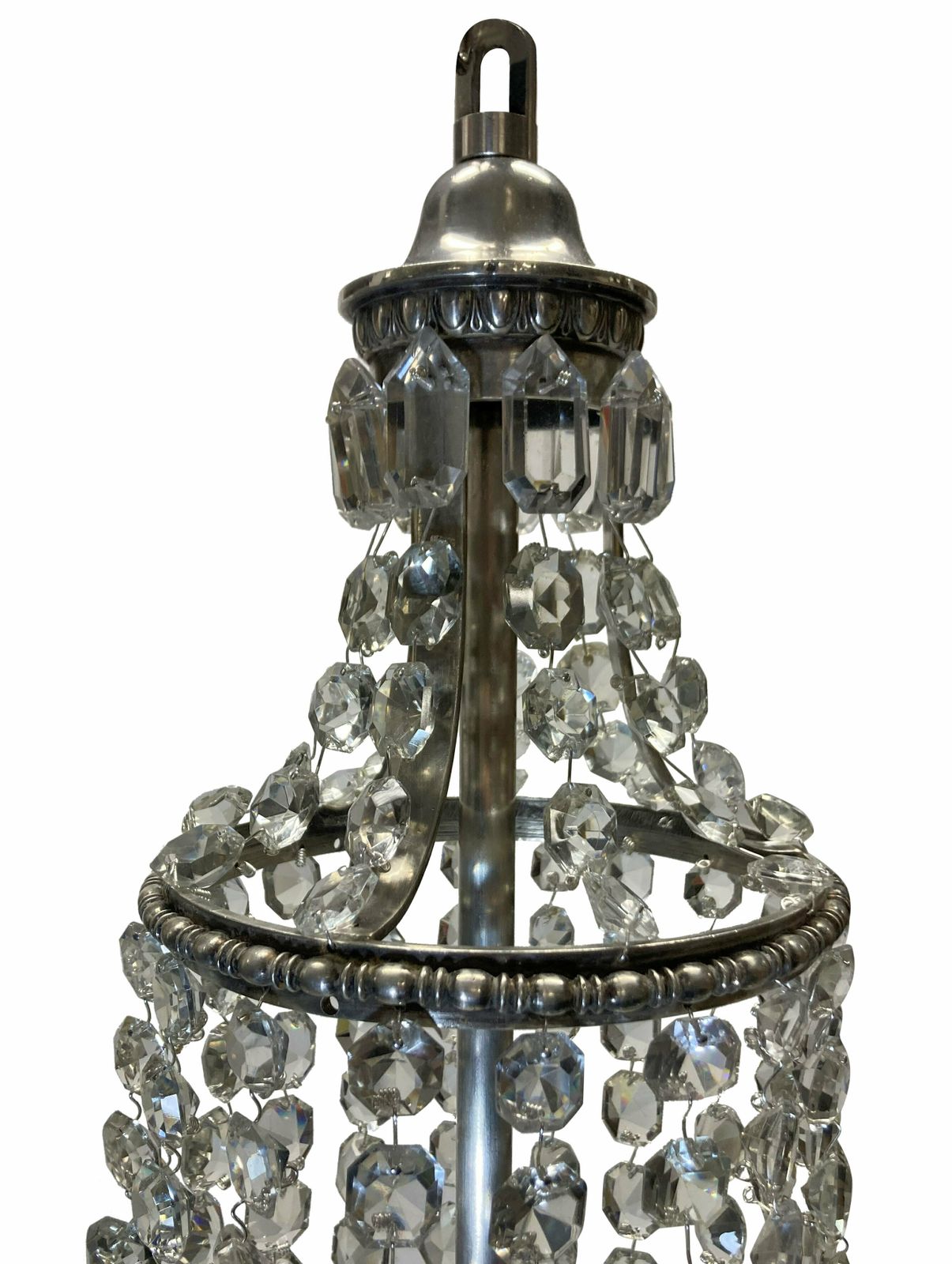 An English Cut Glass Tent & Bag Chandelier photo 3304.0