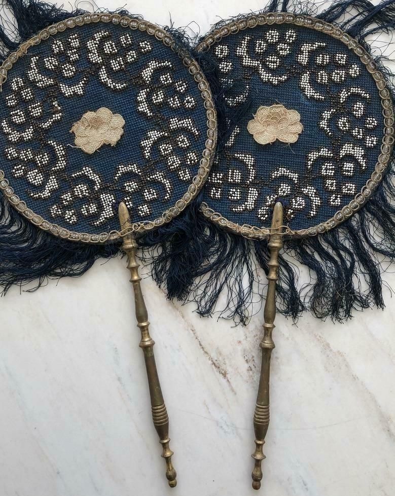 Face Fire Screens, 1700s, Antique