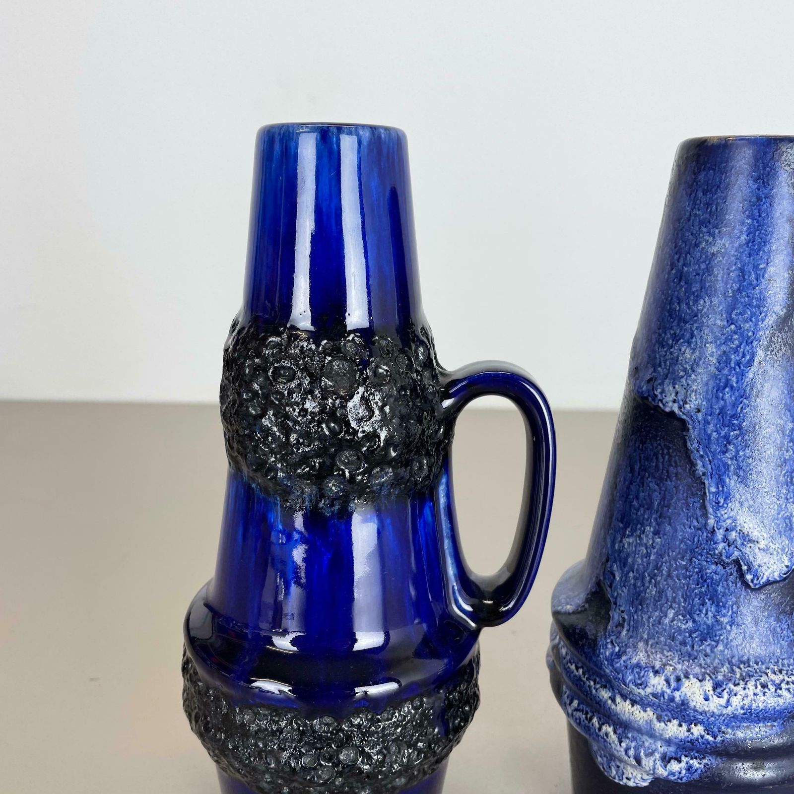 Set Of Four Vintage Pottery Fat Lava Vases Made By Scheurich, Germany, 1970s photo vinterior