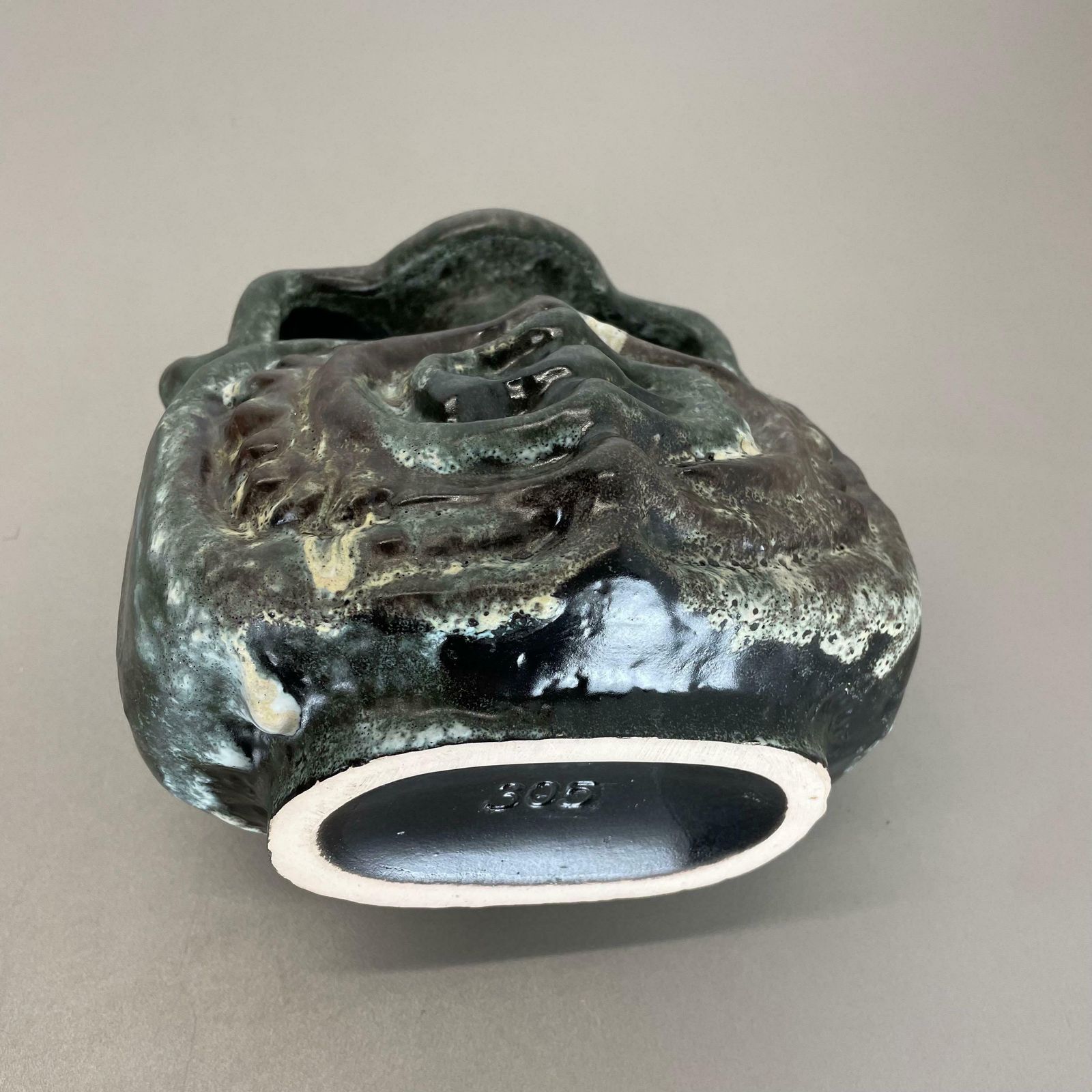 photo buy Brutalist Wgp Pottery Fat Lava Multi Colour "305" Vase Object By Ruscha, 1970s