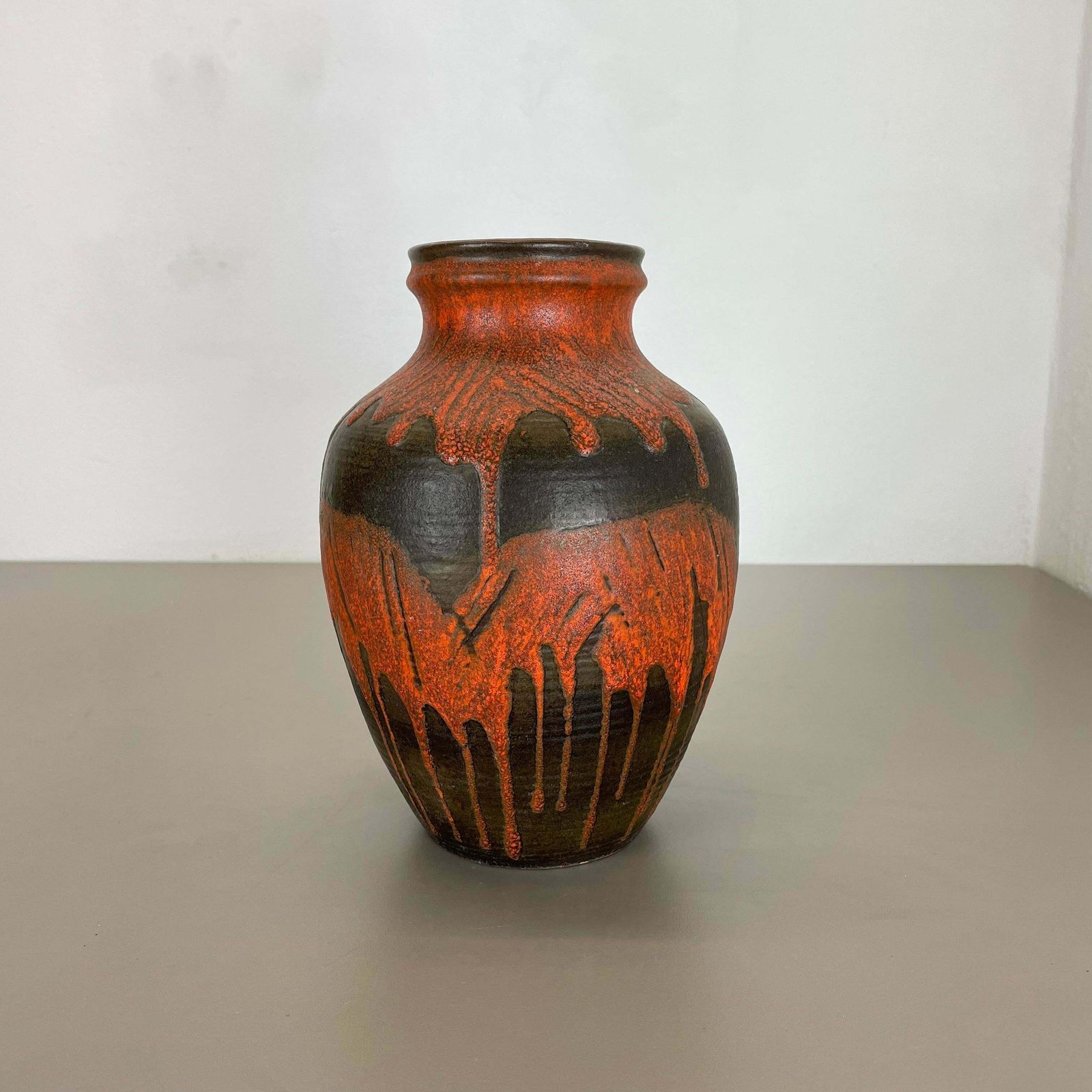 Fat Lava Ceramic Pottery Vase Heinz Siery Carstens Tönnieshof, Germany, 1970s photo for sale
