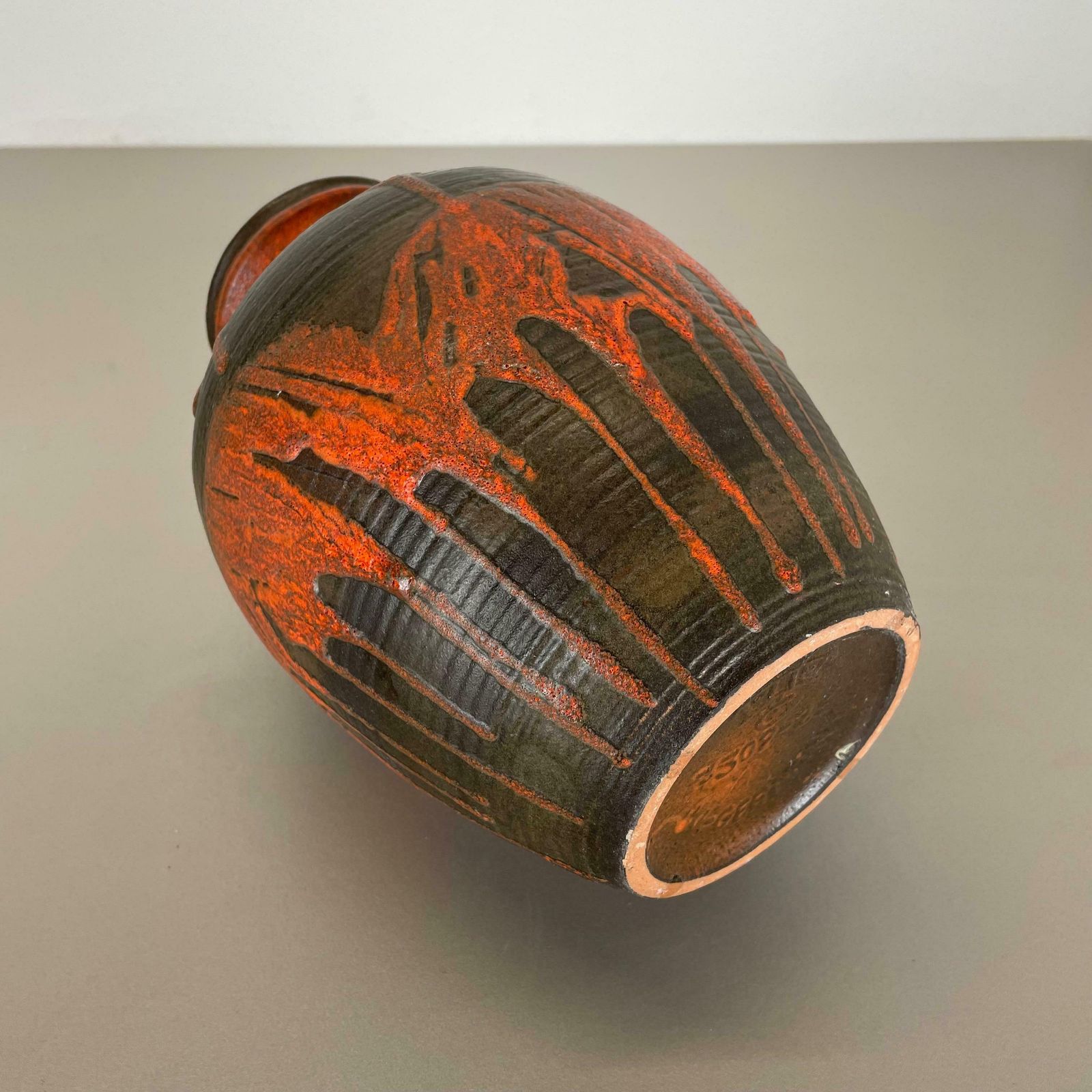 535.0 Fat Lava Ceramic Pottery Vase Heinz Siery Carstens Tönnieshof, Germany, 1970s photo