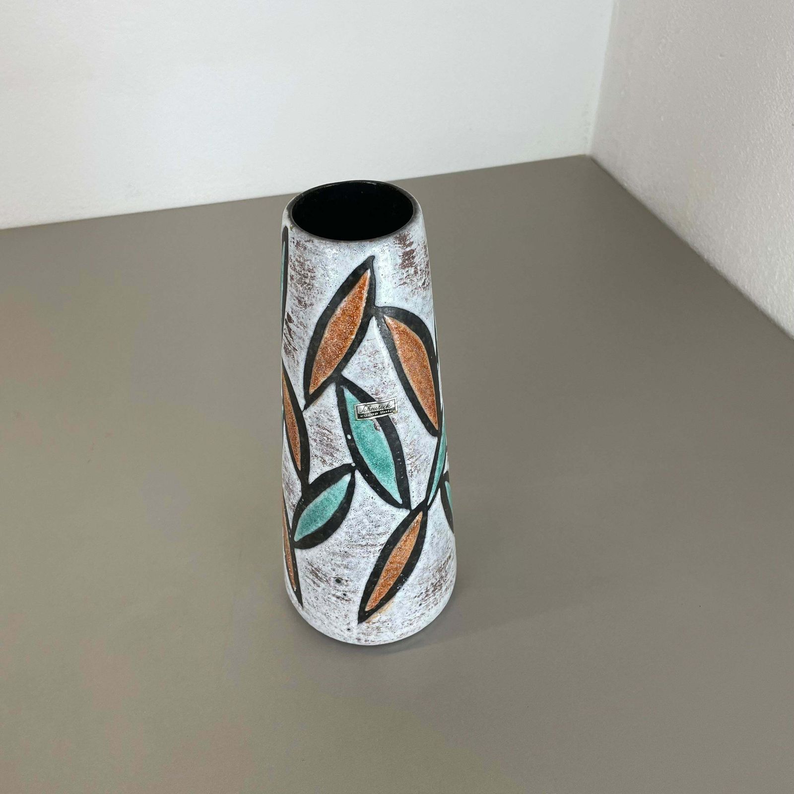 Fat Lava Multi Colour Floral Vase Scheurich Europ Linie Germany Wgp, 1970 photo for sale