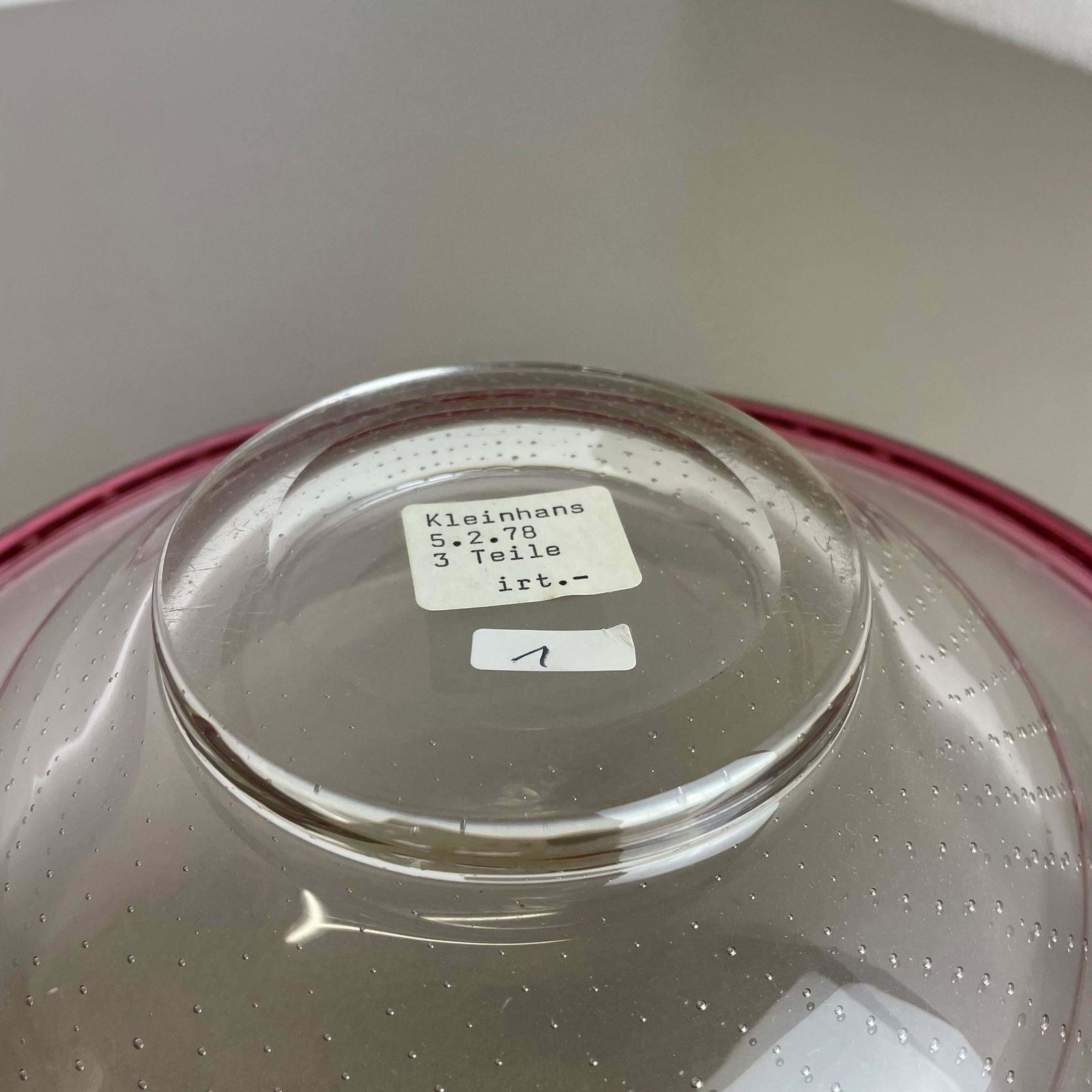 photo vintage German Glass Bowl By Karl Wiedmann For Wmf, 1960s Baushaus Art Deco