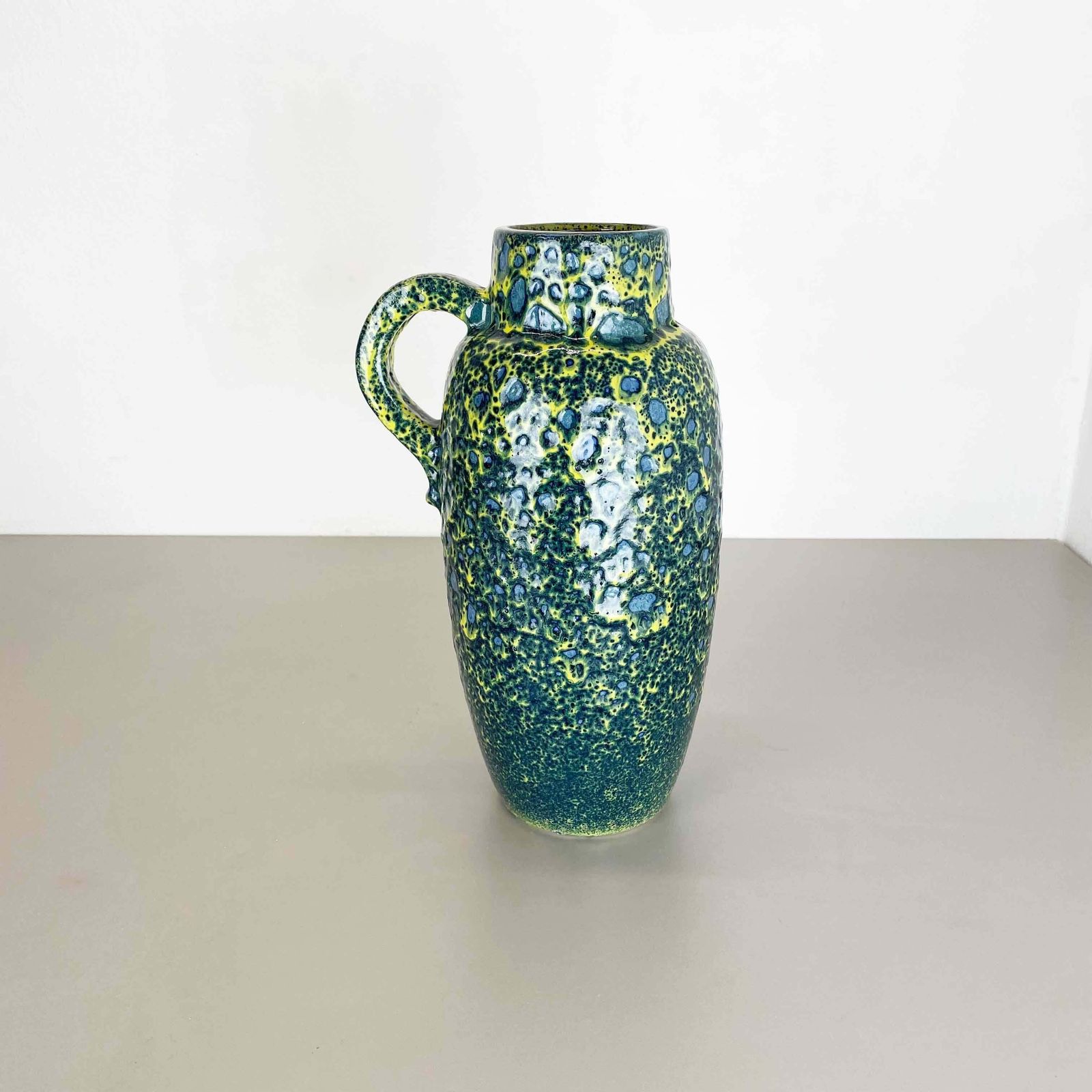 Rare Super Colour Crusty Fat Lava Multi Colour Vase Scheurich, Germany Wgp, 1970s photo furniture