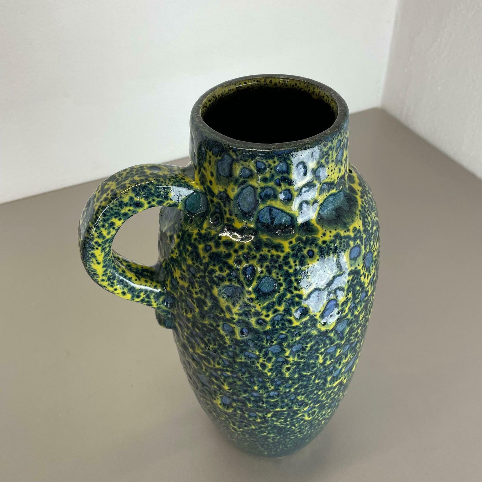 Rare Super Colour Crusty Fat Lava Multi Colour Vase Scheurich, Germany Wgp, 1970s photo buy