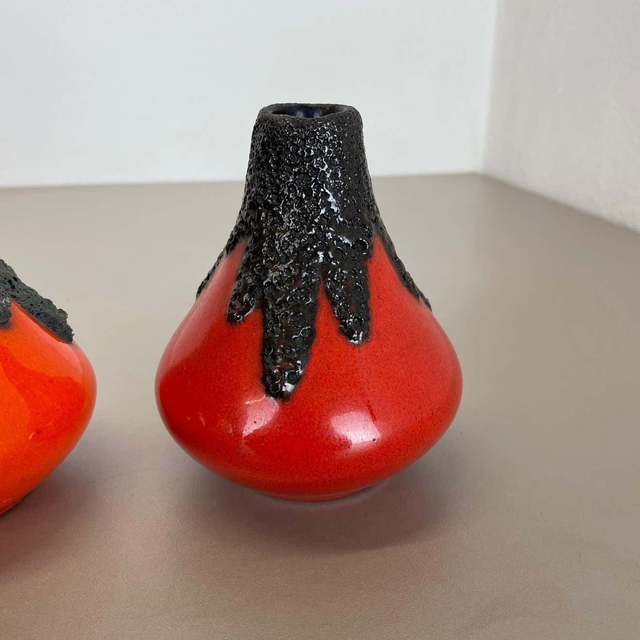 photo furniture Set Of 3 Original 1970 Ceramic Studio Pottery Vase By Roth Ceramics, Germany