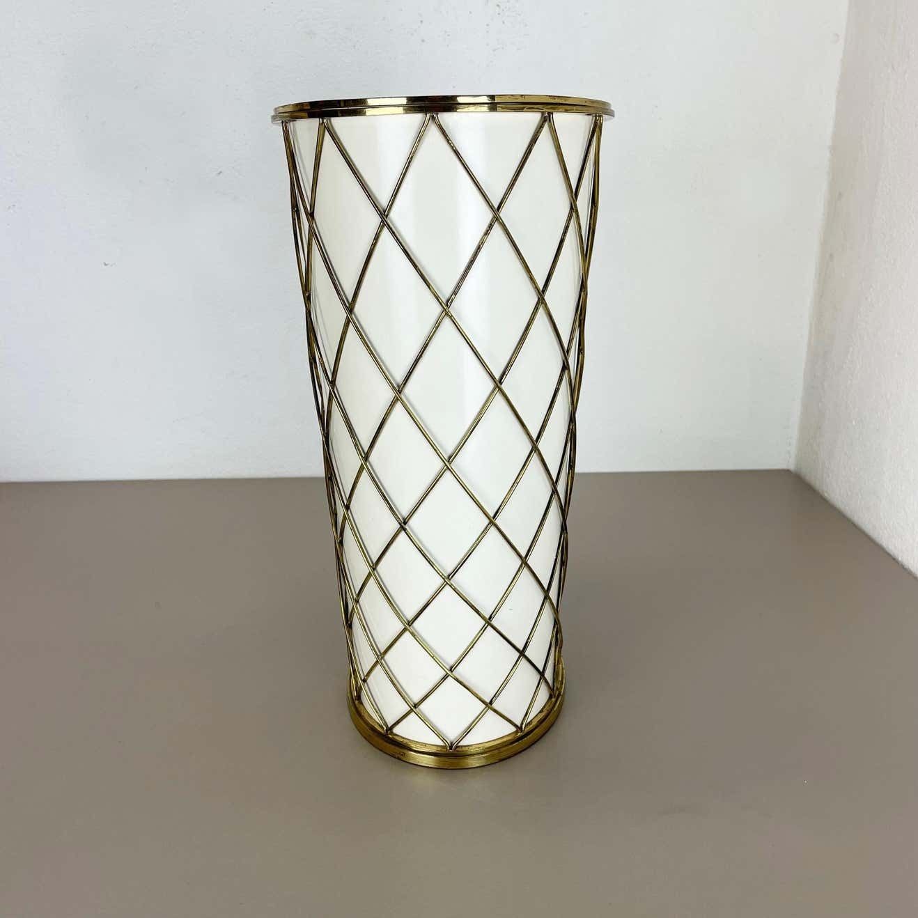 Original 1950s Brass Umbrella Stand By Vereinigte Werkstätten München, Germany photo 1324.0