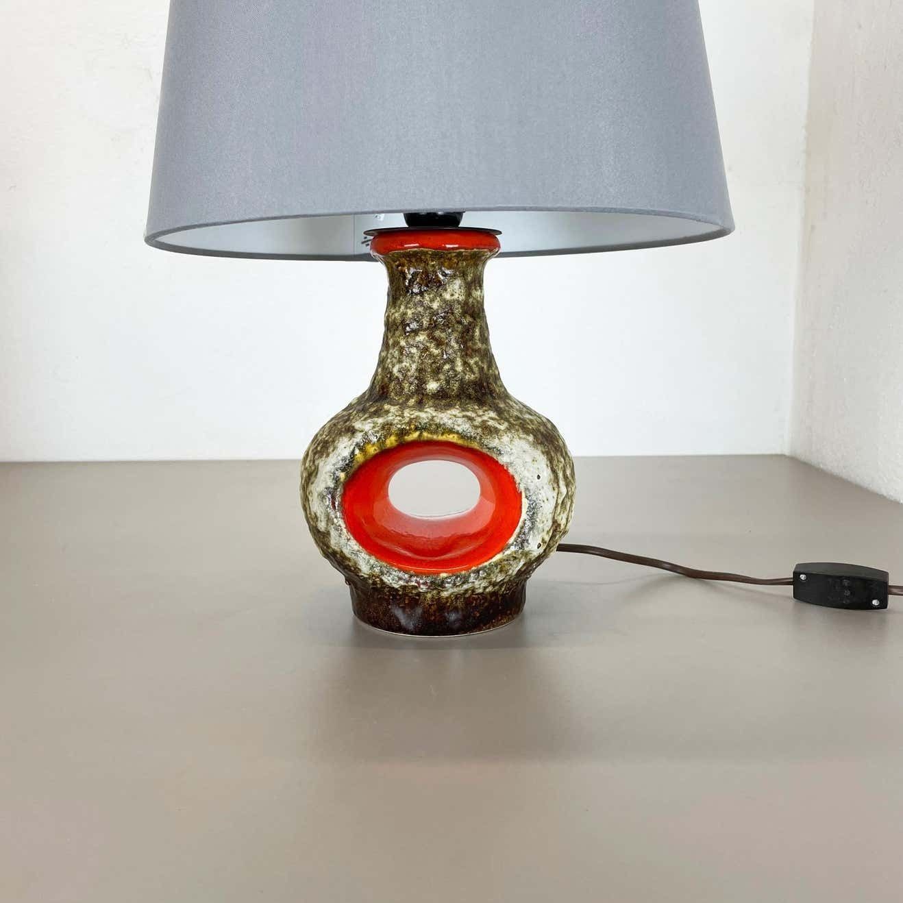 Rare Fat Lava Ceramic Pottery Table Light By Dümler And Breiden, Germany, 1970s photo furniture