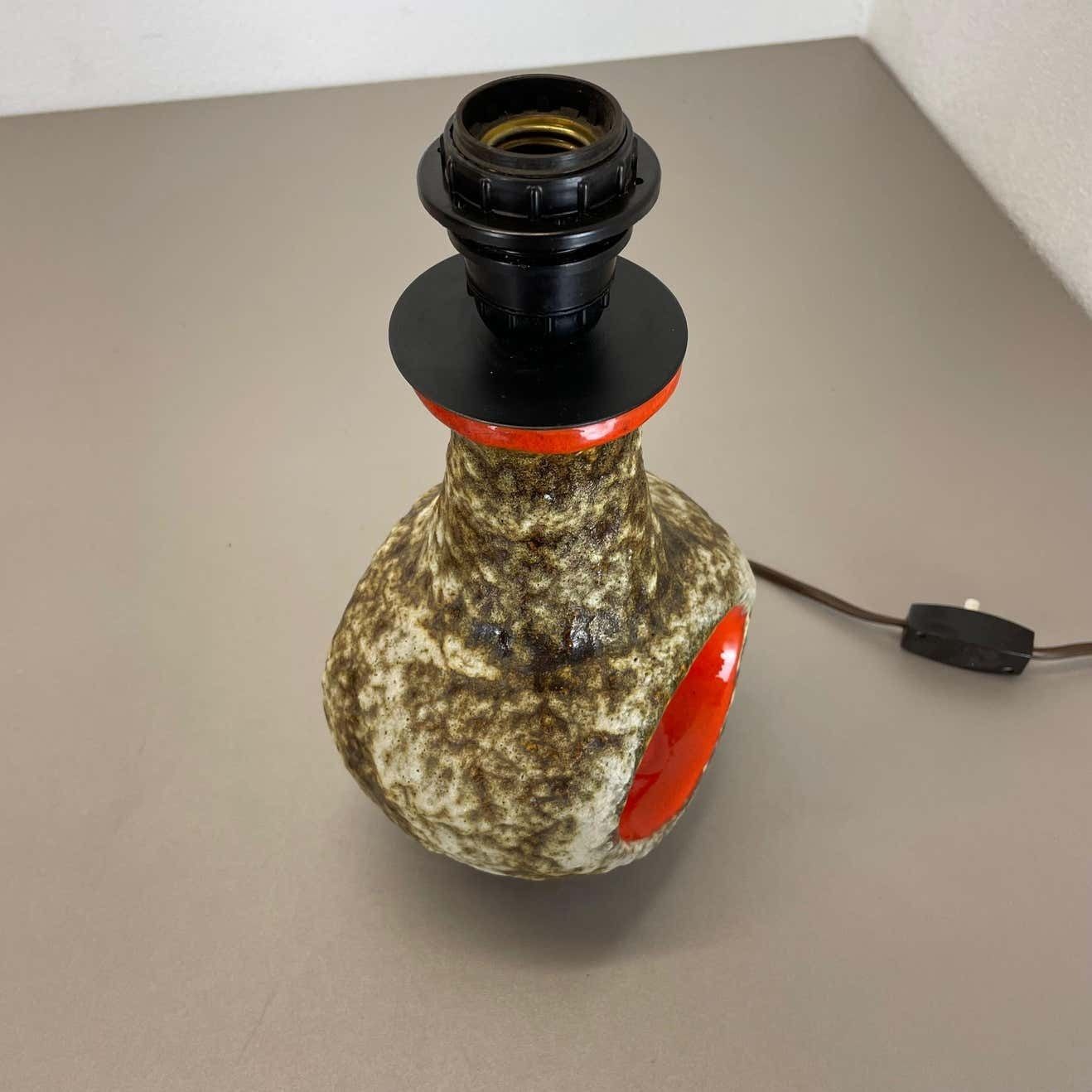 photo furniture Rare Fat Lava Ceramic Pottery Table Light By Dümler And Breiden, Germany, 1970s