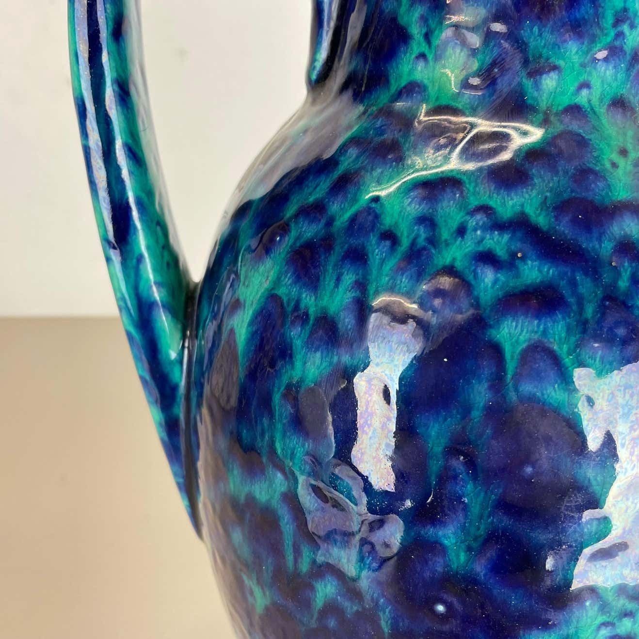 Large Pottery Fat Lava Multi Color Floor Vase Made By Scheurich, 1970s photo buy