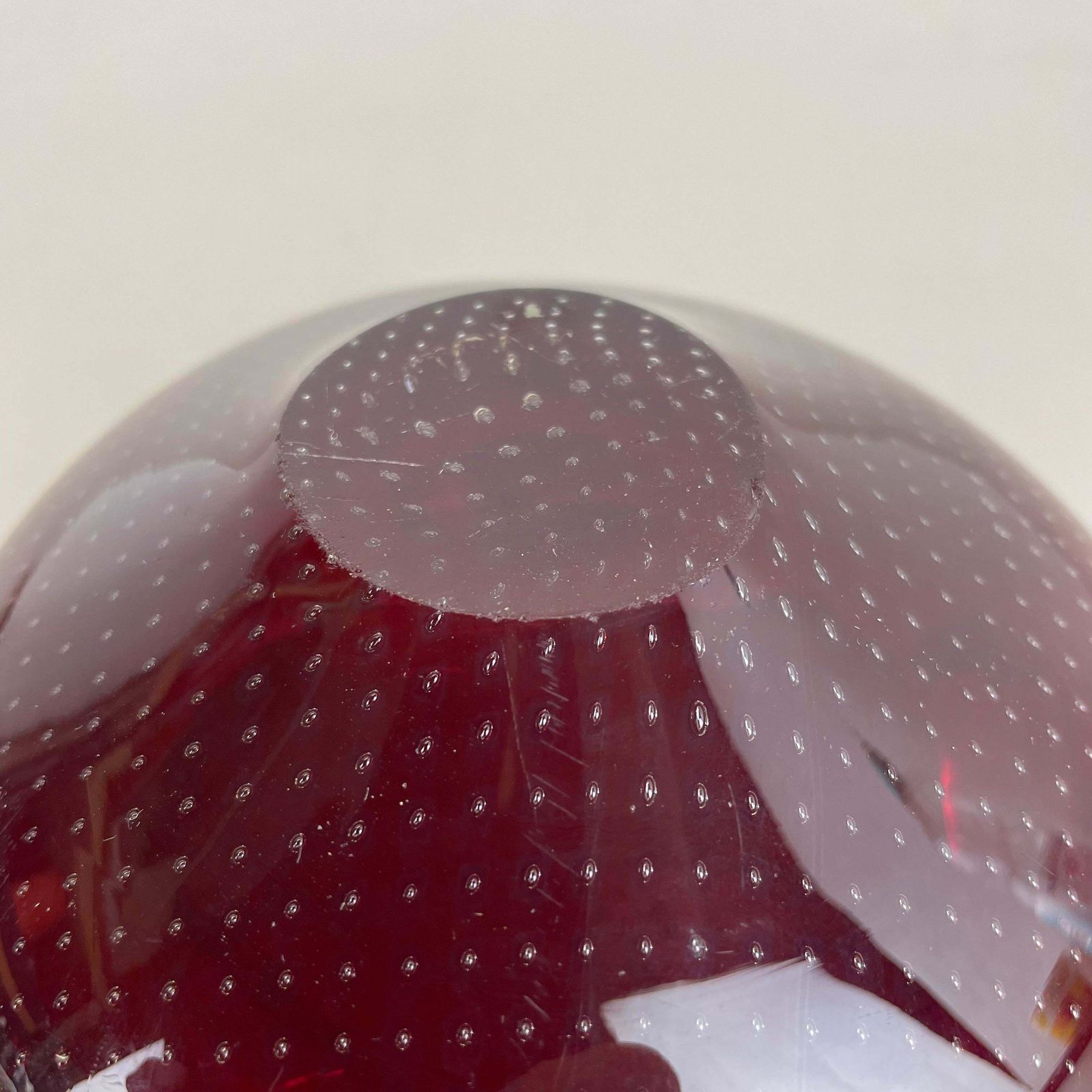 354.0 Red Bubble Murano Glass Bowl Shells Ashtray Element By Venini Italy 1970s No 2 photo