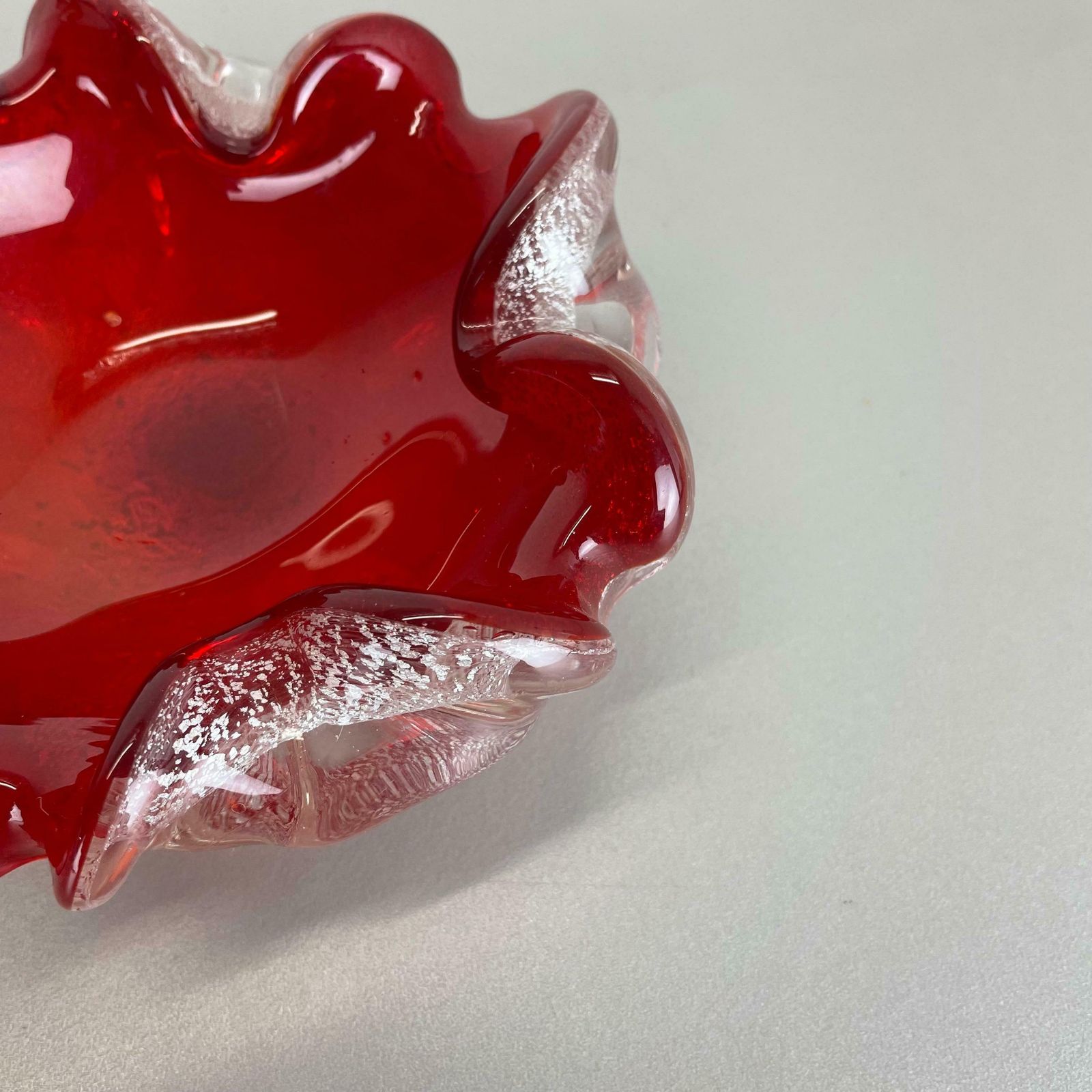 Murano Glass Floral Bowl Element Shell Ashtray By Barovier  Toso Italy 1970 photo buy
